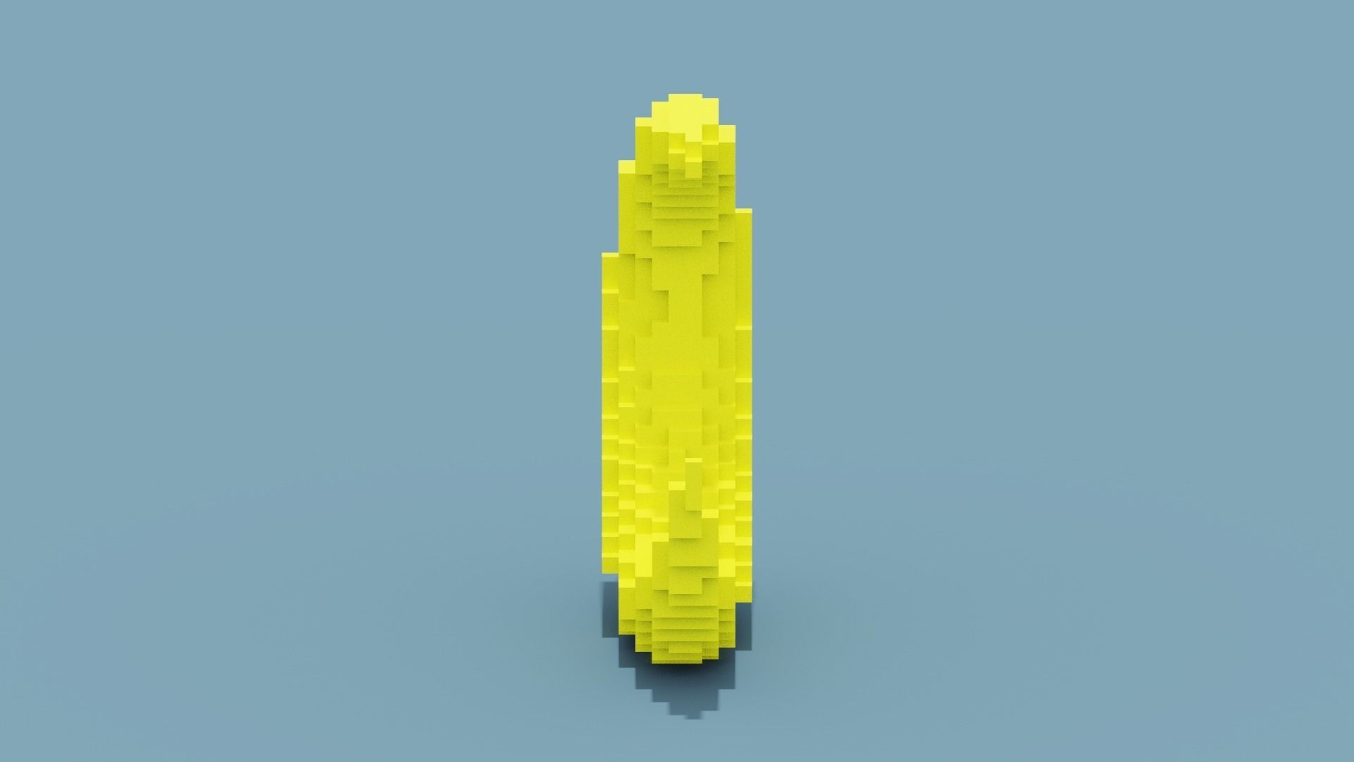 Voxel Moon Low-poly 3D model_3