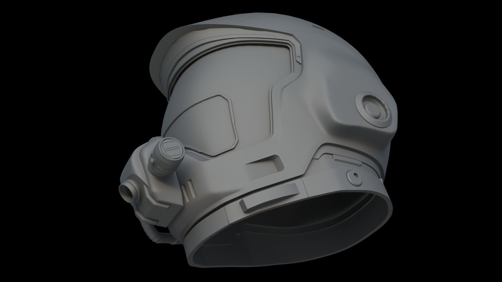 Sci-Fi Helmet 3D model_7