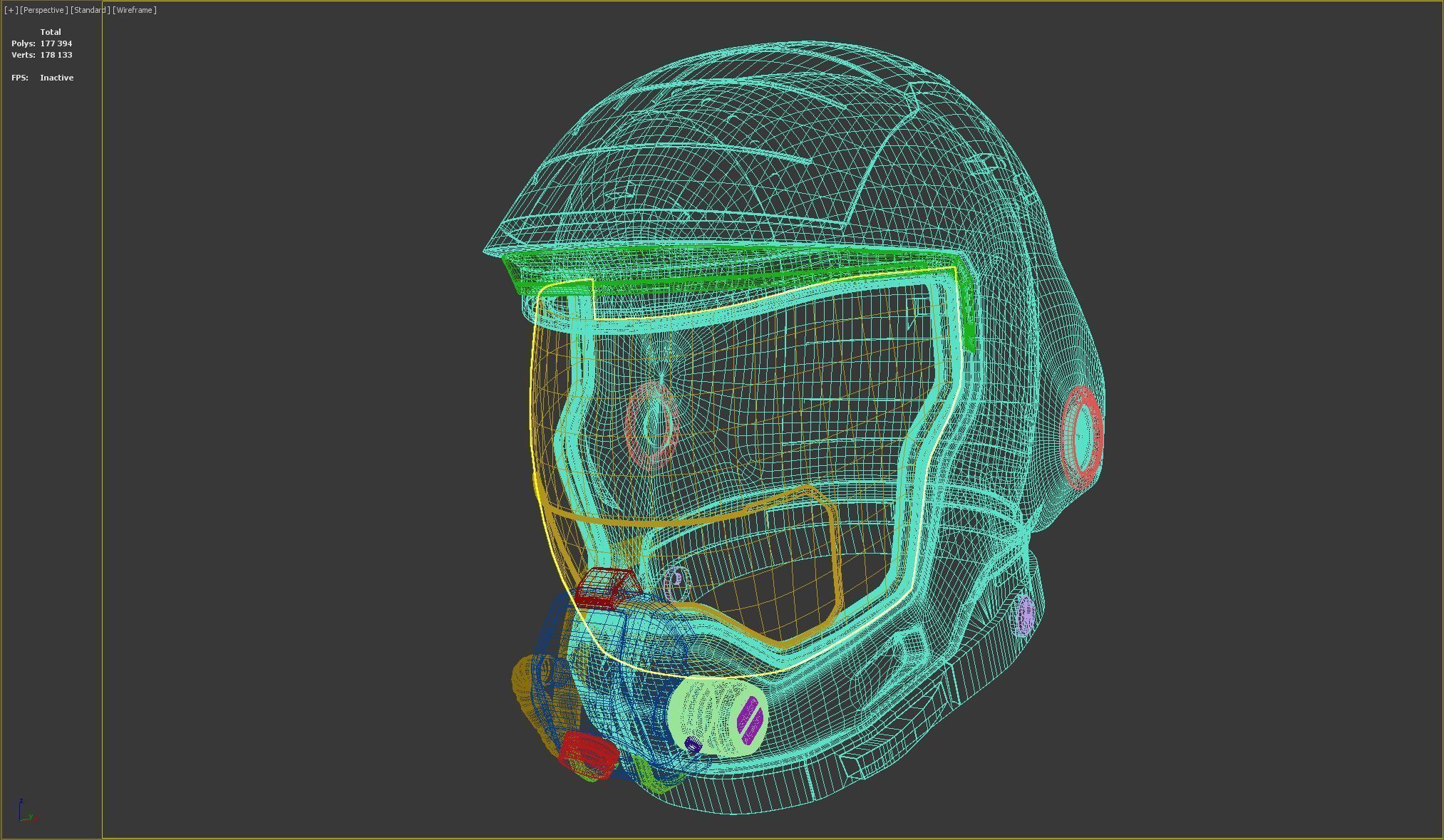 Sci-Fi Helmet 3D model_13