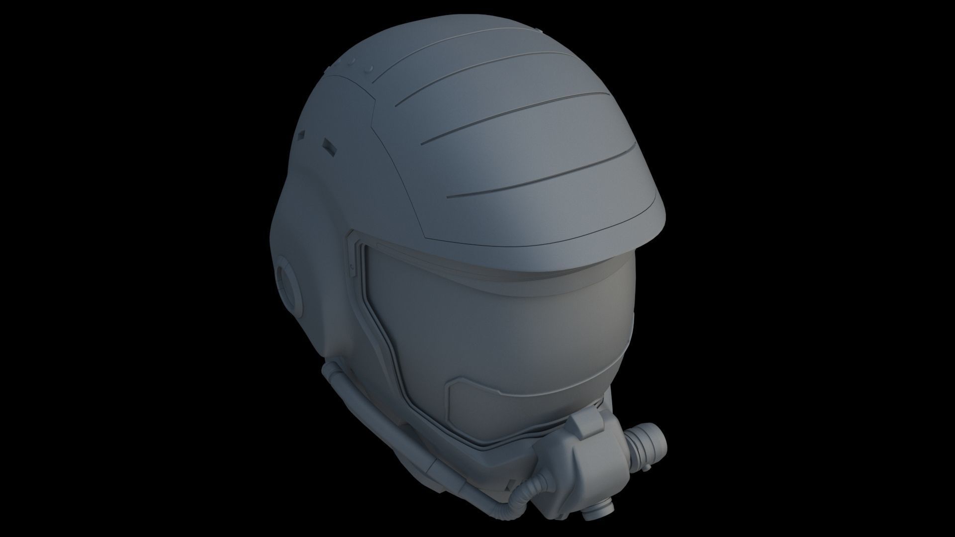 Sci-Fi Helmet 3D model_5