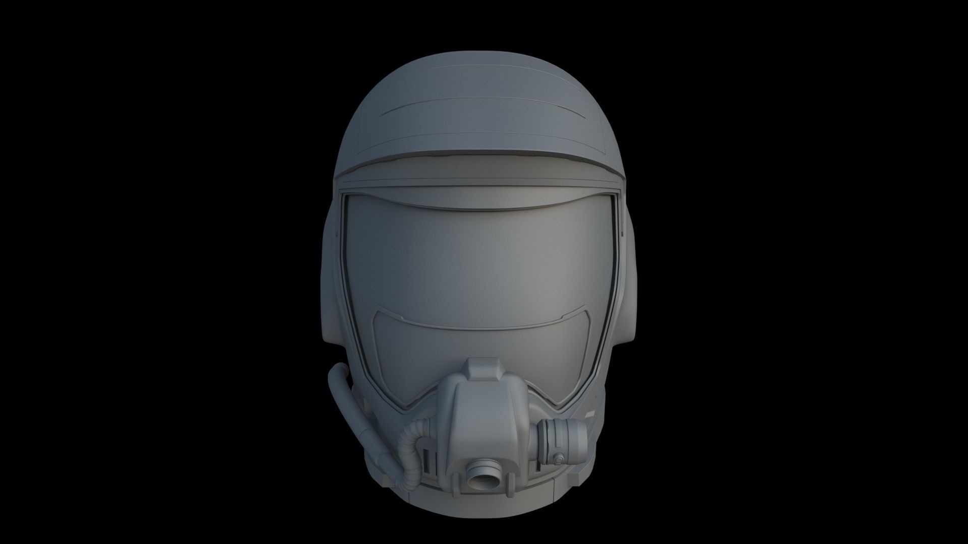 Sci-Fi Helmet 3D model_1