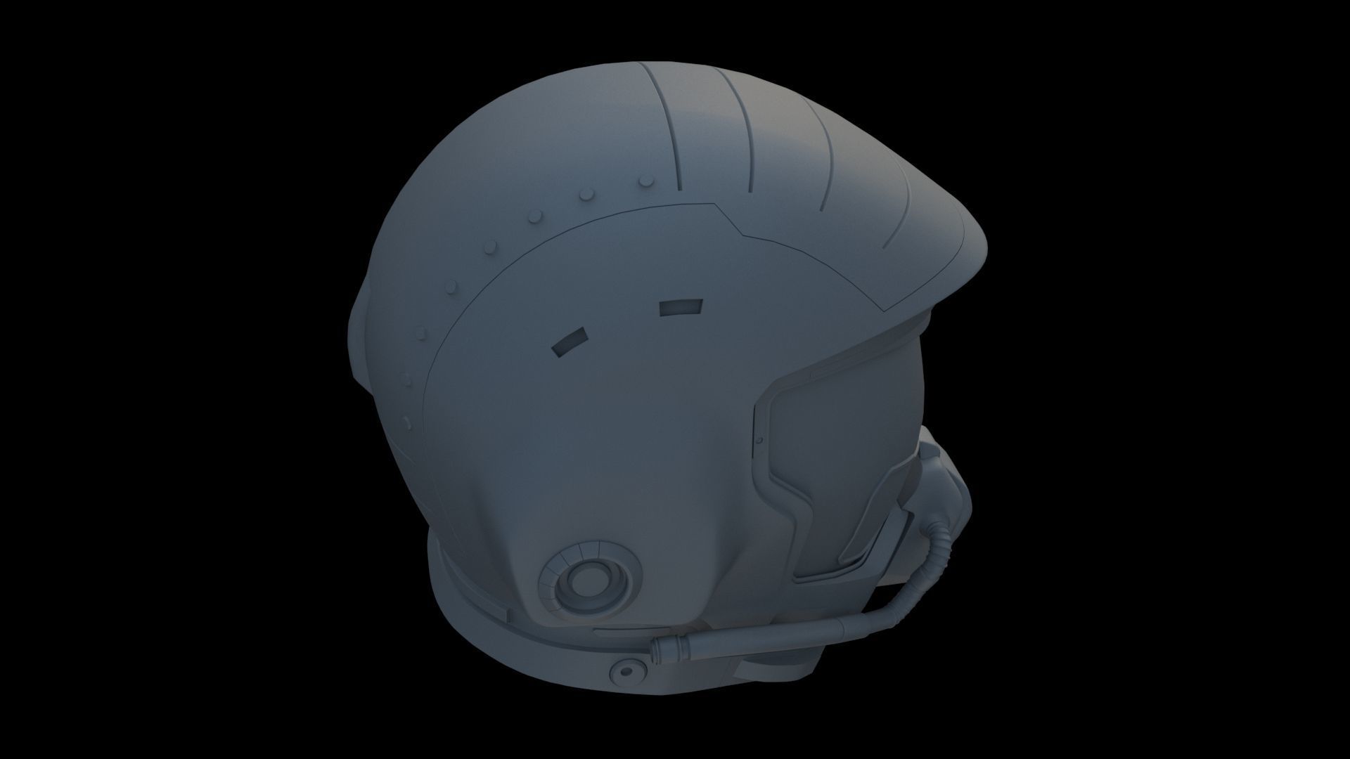 Sci-Fi Helmet 3D model_4