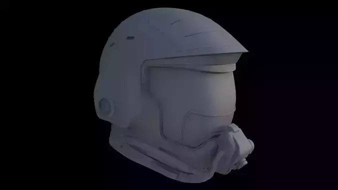 Sci-Fi Helmet 3D model