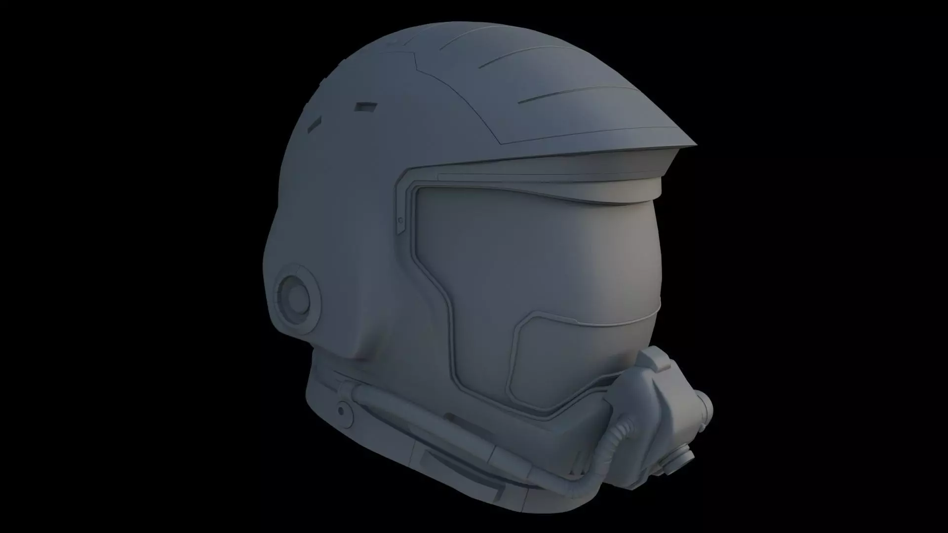 Sci-Fi Helmet 3D model_0