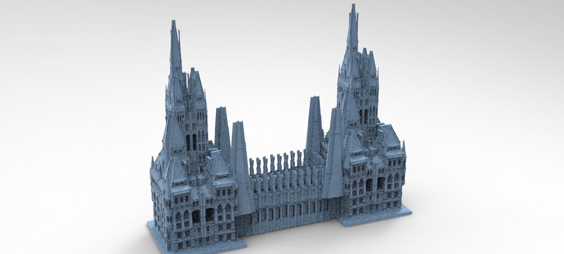 Tudor Castle Fantasy castle Walls 3D model_2