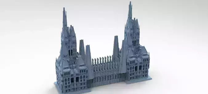 Tudor Castle Fantasy castle Walls 3D model