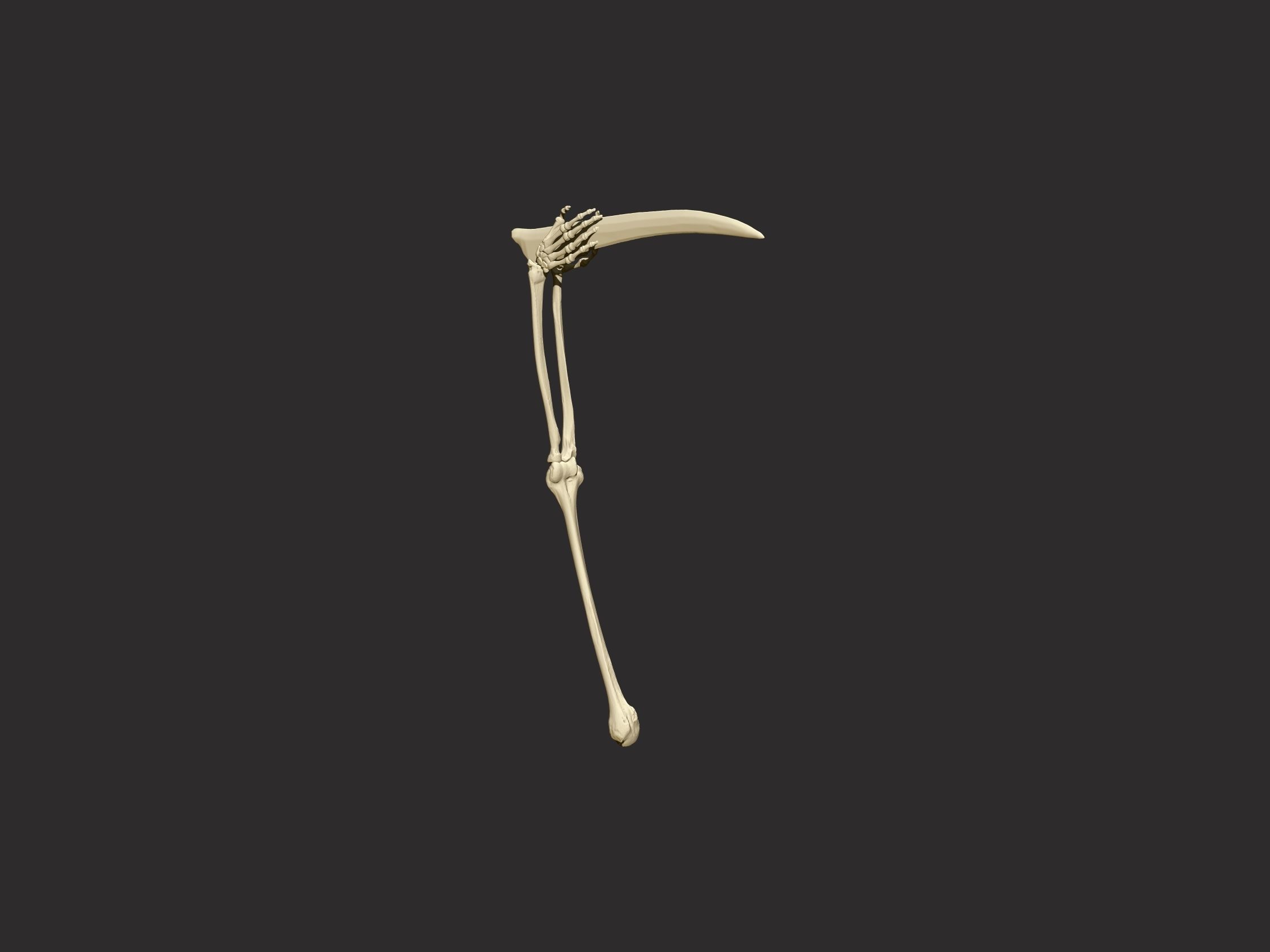Giants Bone Scythe 3D print model_2