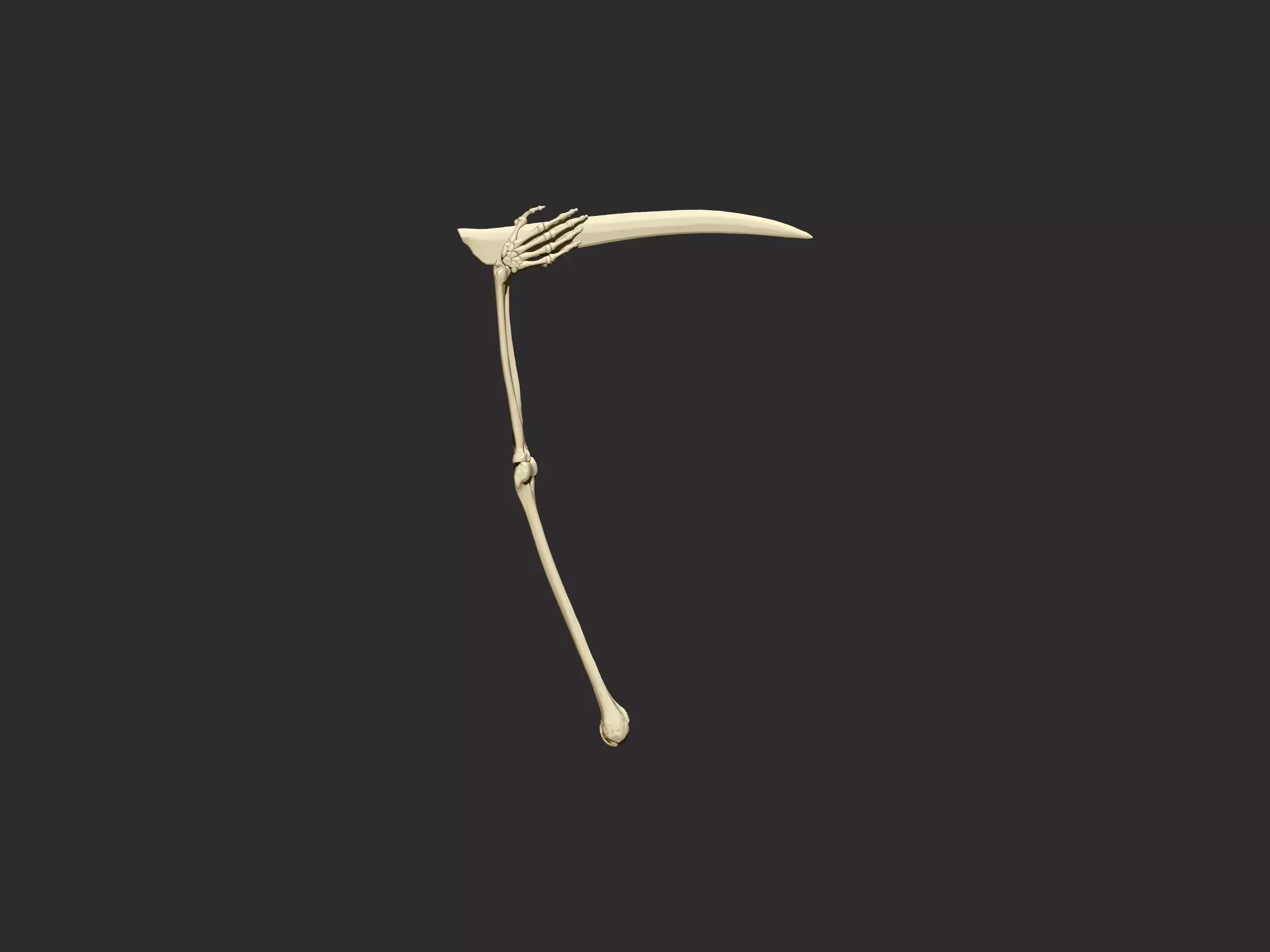Giants Bone Scythe 3D print model_0