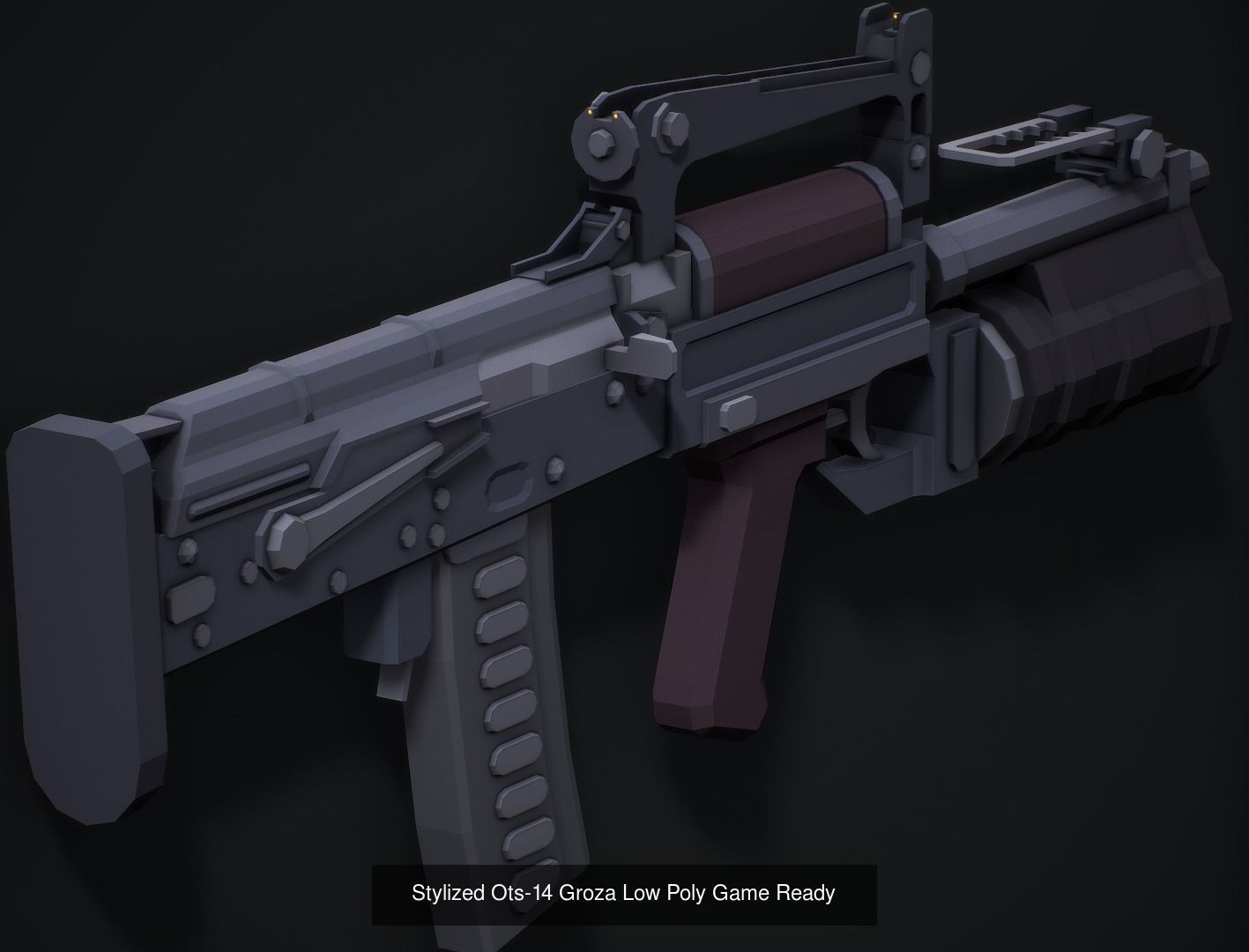 Large Stylized Weapon Pack vol 01 - Low Poly Game Ready 3D Model Collection_28