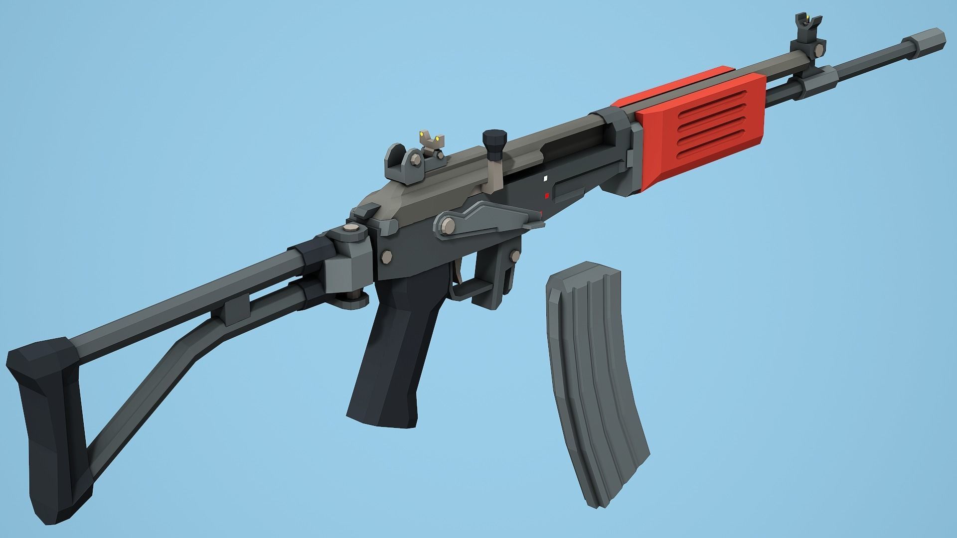 Large Stylized Weapon Pack vol 01 - Low Poly Game Ready 3D Model Collection_129