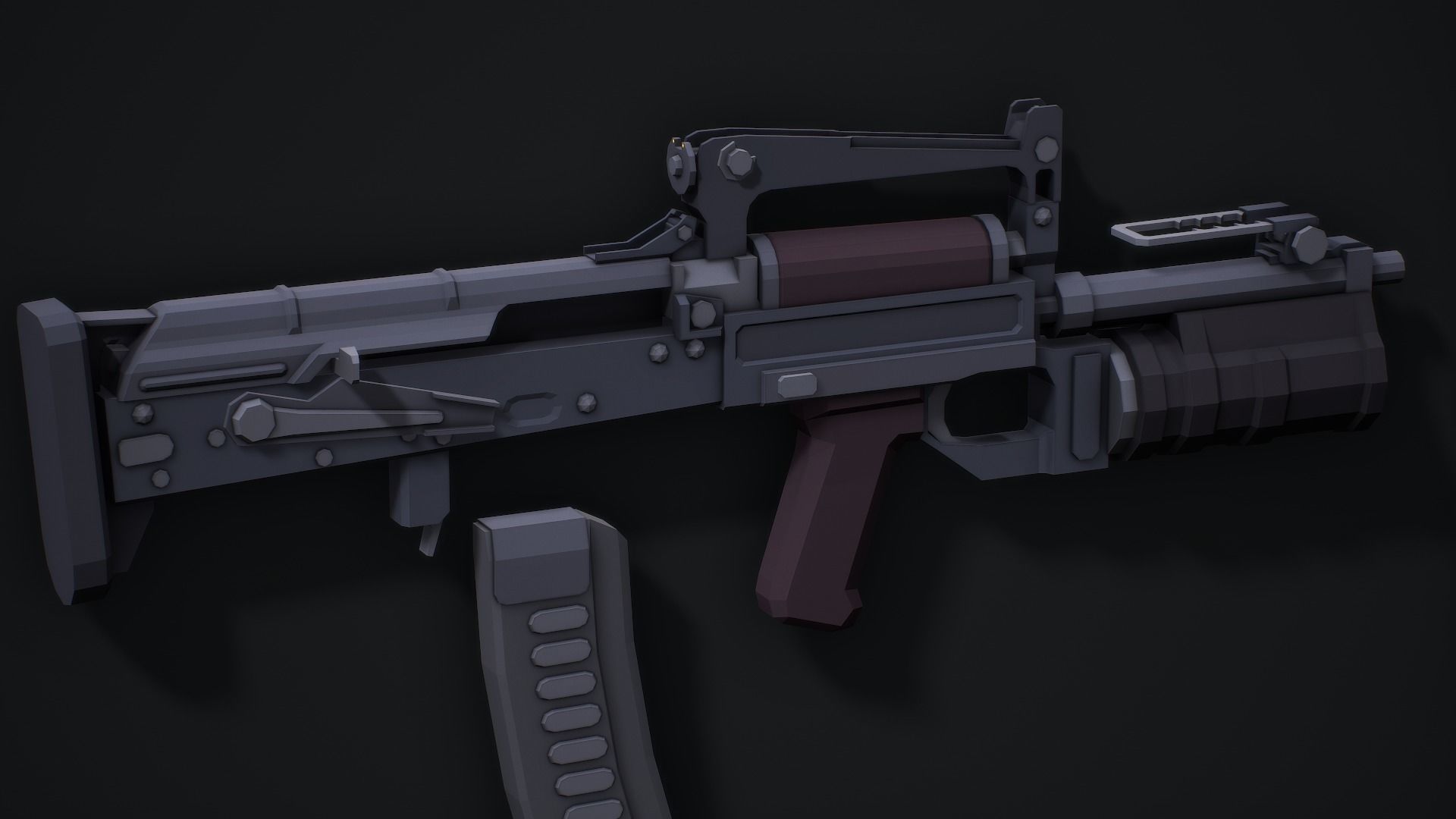 Large Stylized Weapon Pack vol 01 - Low Poly Game Ready 3D Model Collection_136