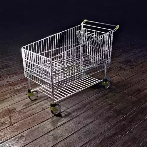 3d shopping vehicule Low-poly 3D model