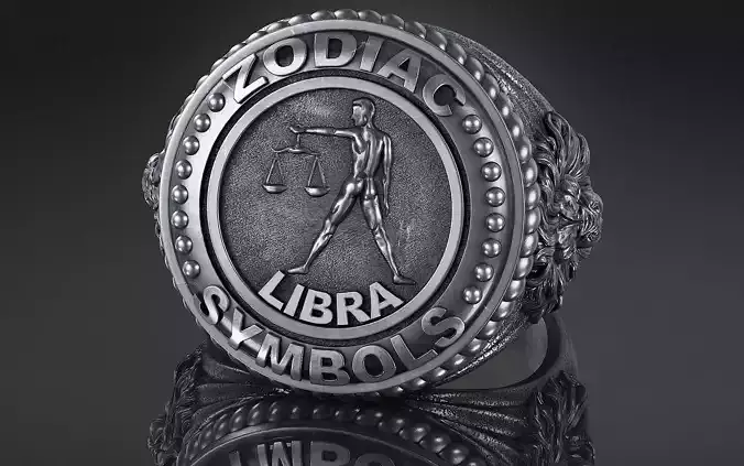 Zodiac Ring Libra a01 3D print model