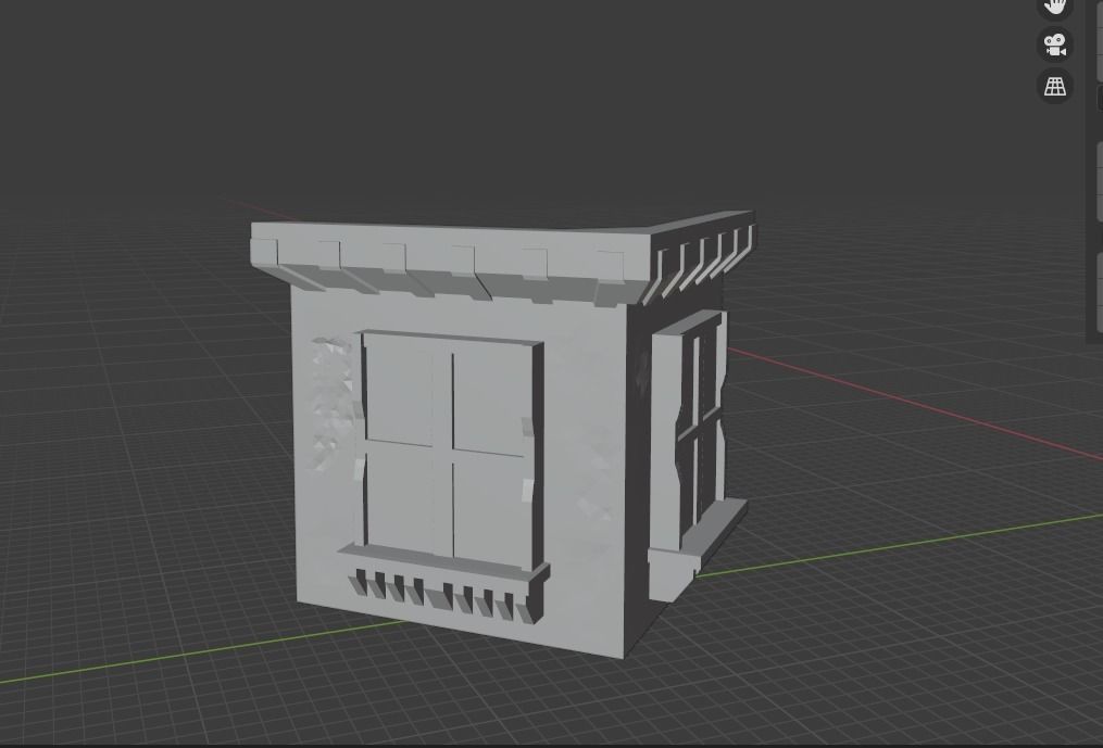 Brick Roof Corner  3D print model_3