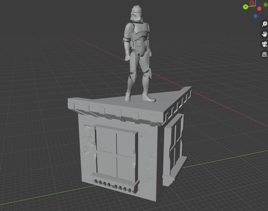 Brick Roof Corner  3D print model_2