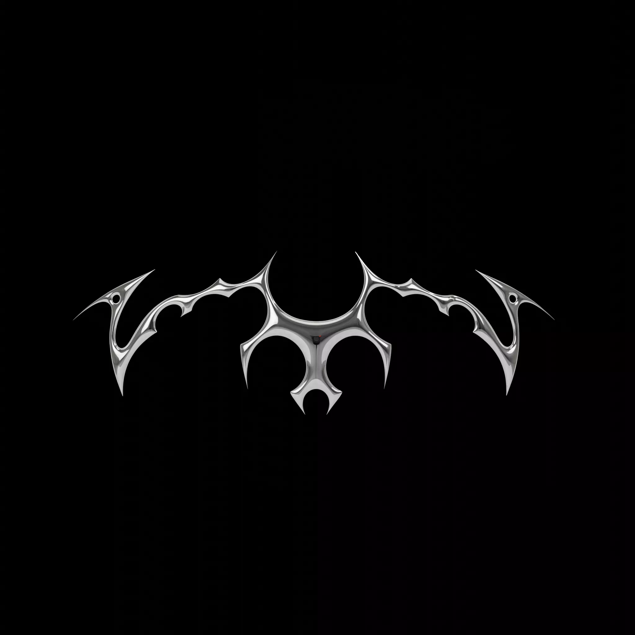 Chrome mask 3D model_0