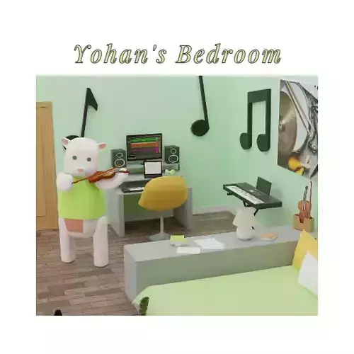 Yohan Bedroom Low-poly 3D model