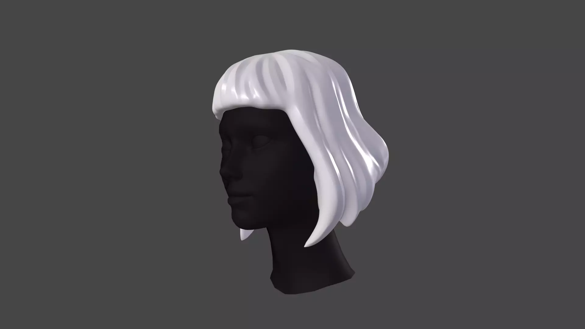 High poly and Low poly HAIR Base Mesh 3D model