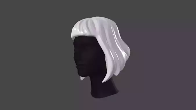 High poly and Low poly HAIR Base Mesh 3D model