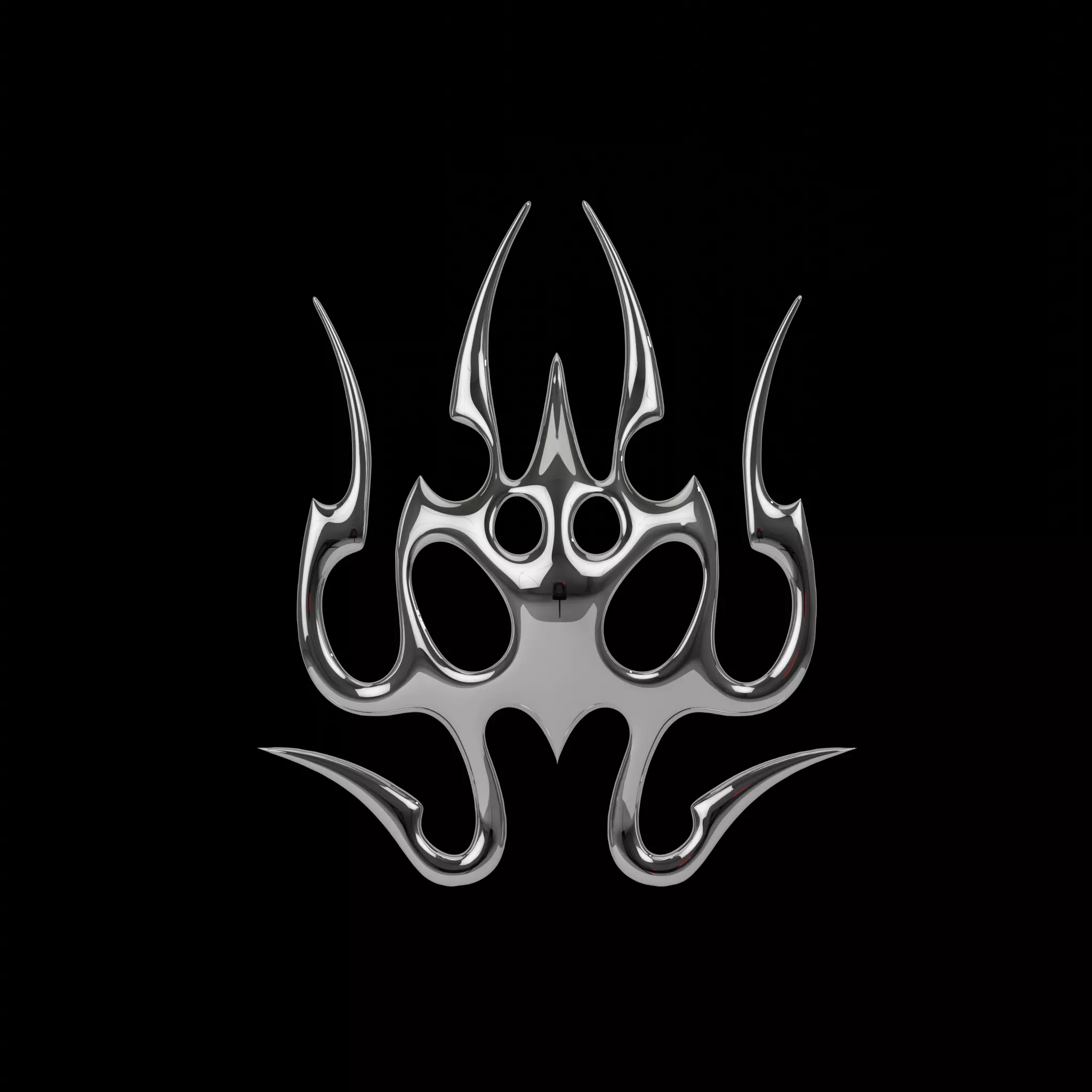 Chrome Mask 3D model_0