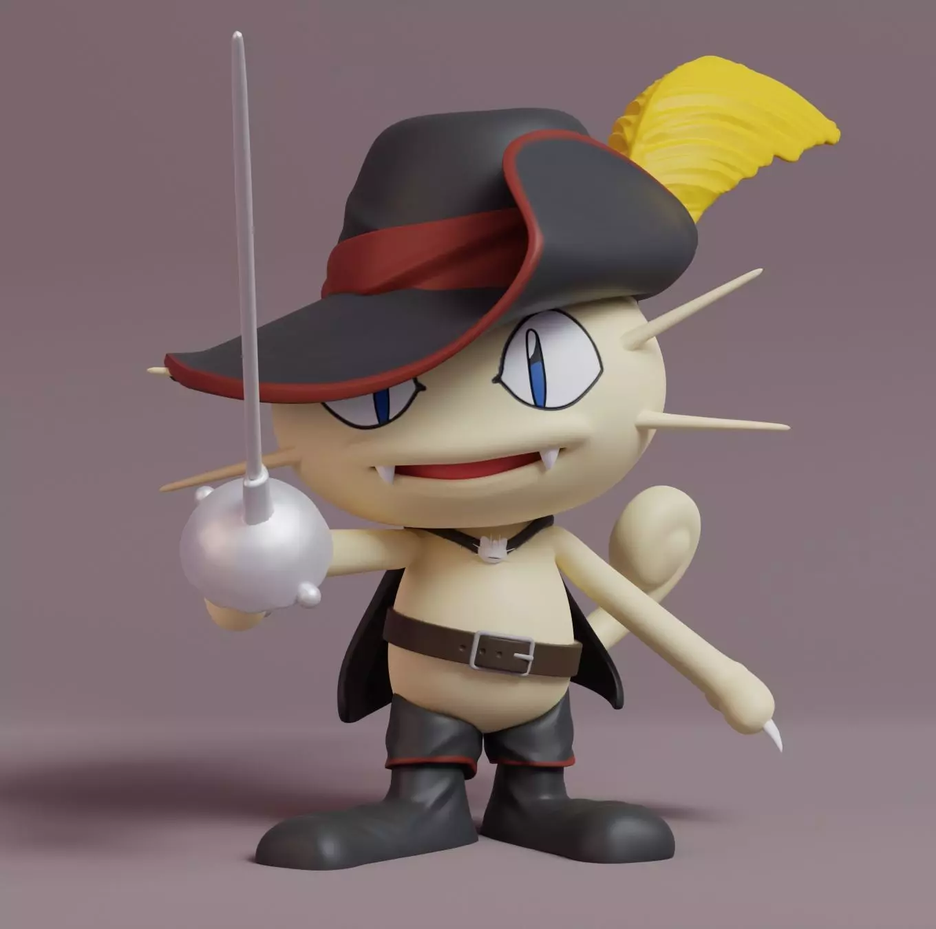 Pokemon - Puss in Boots Meowth 3D print model_0