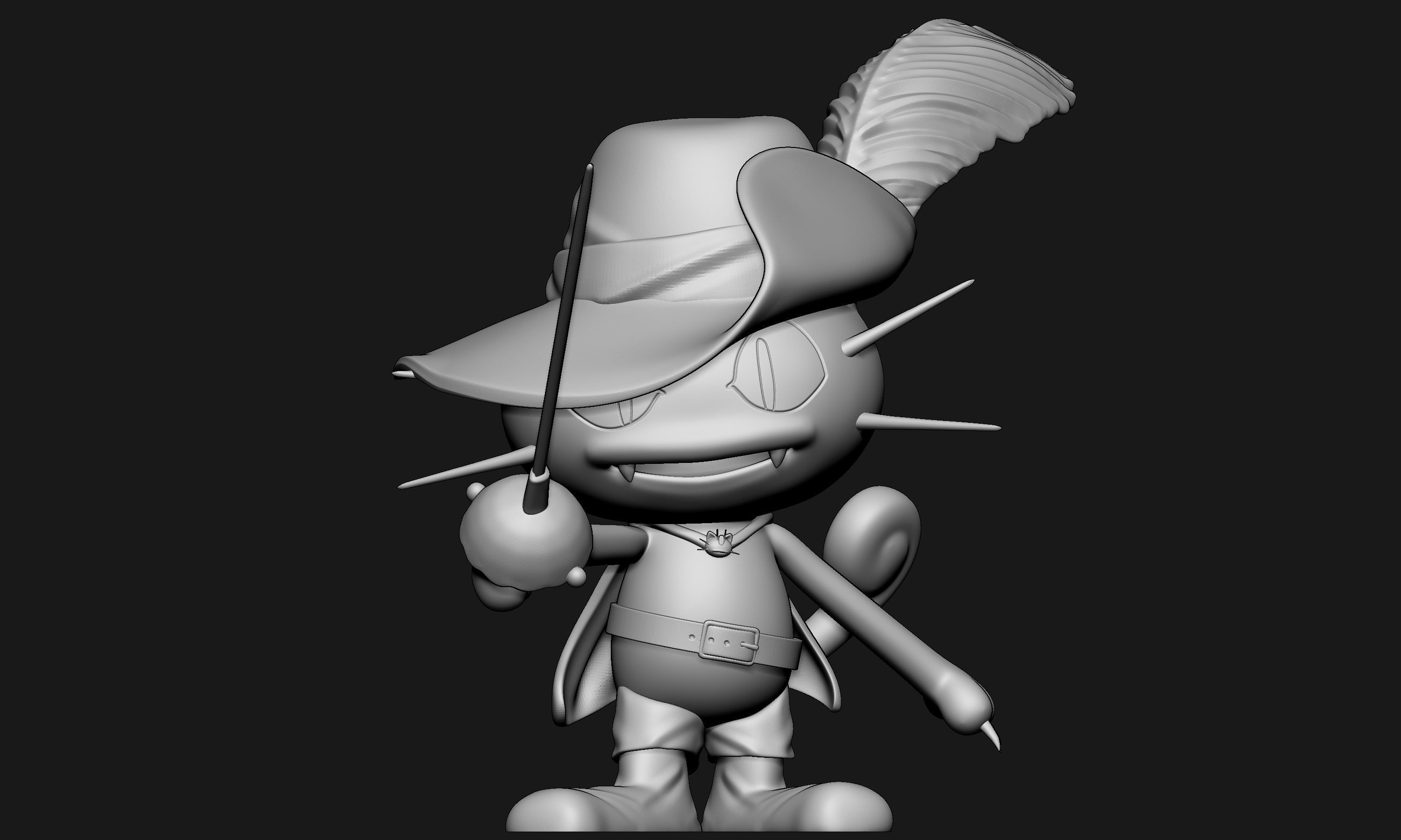 Pokemon - Puss in Boots Meowth 3D print model_2