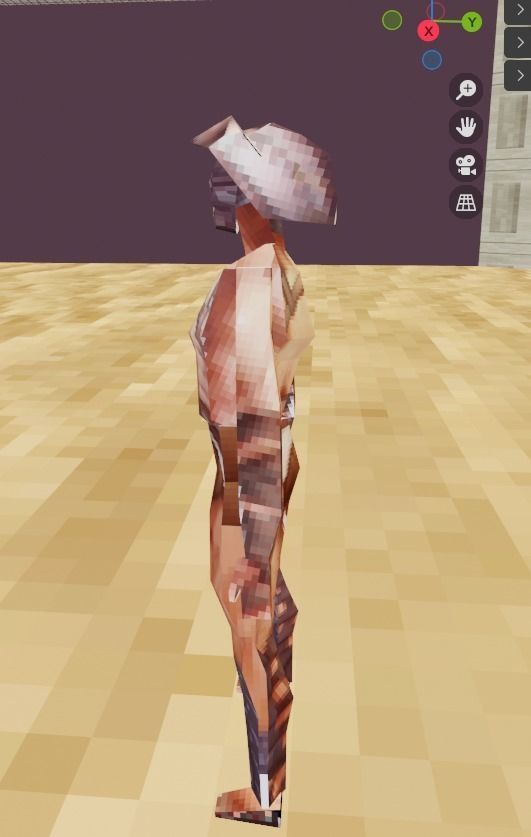 Gladiator Warrior character ps1 retro style low poly 3D model_3