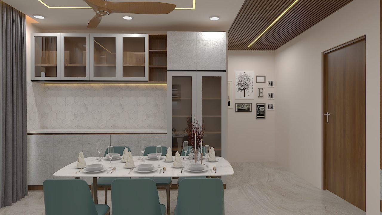 Modern 2Bhk Apartment Interiors - 4 3D model_4