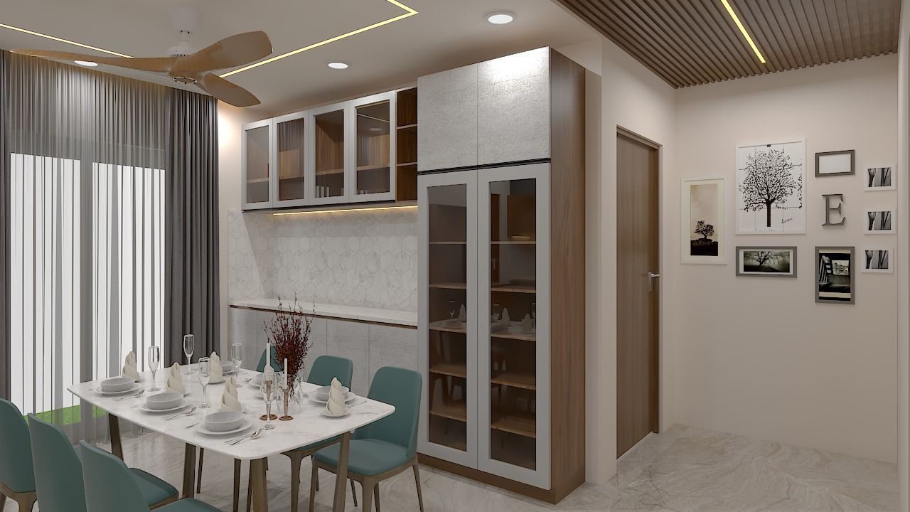 Modern 2Bhk Apartment Interiors - 4 3D model_3