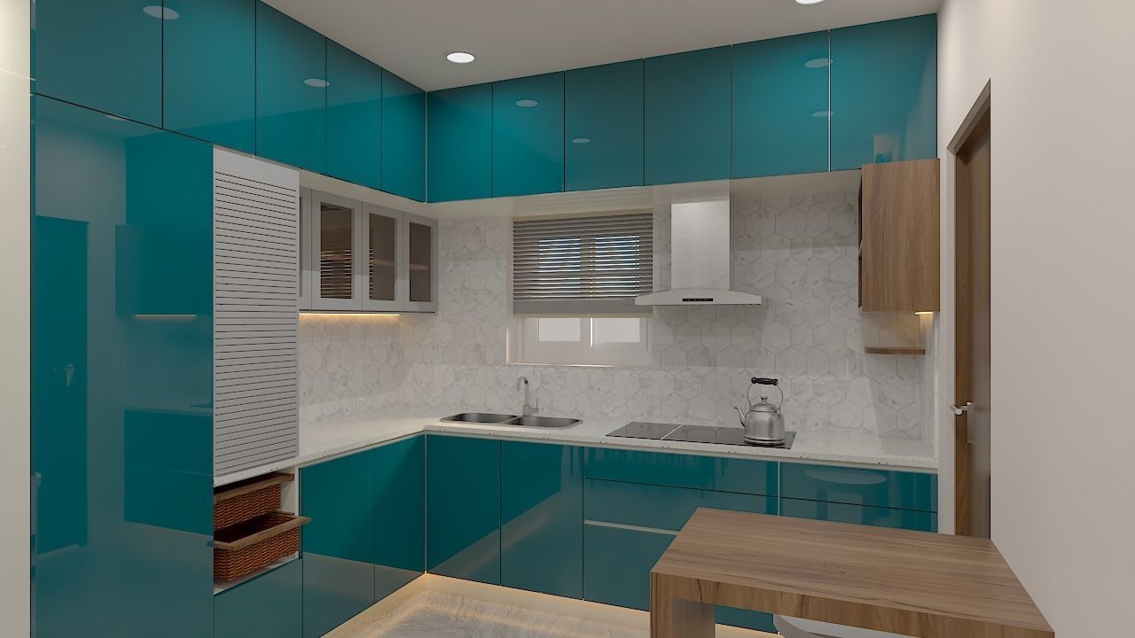 Modern 2Bhk Apartment Interiors - 4 3D model_6
