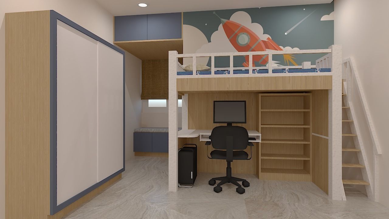 Modern 2Bhk Apartment Interiors - 4 3D model_9