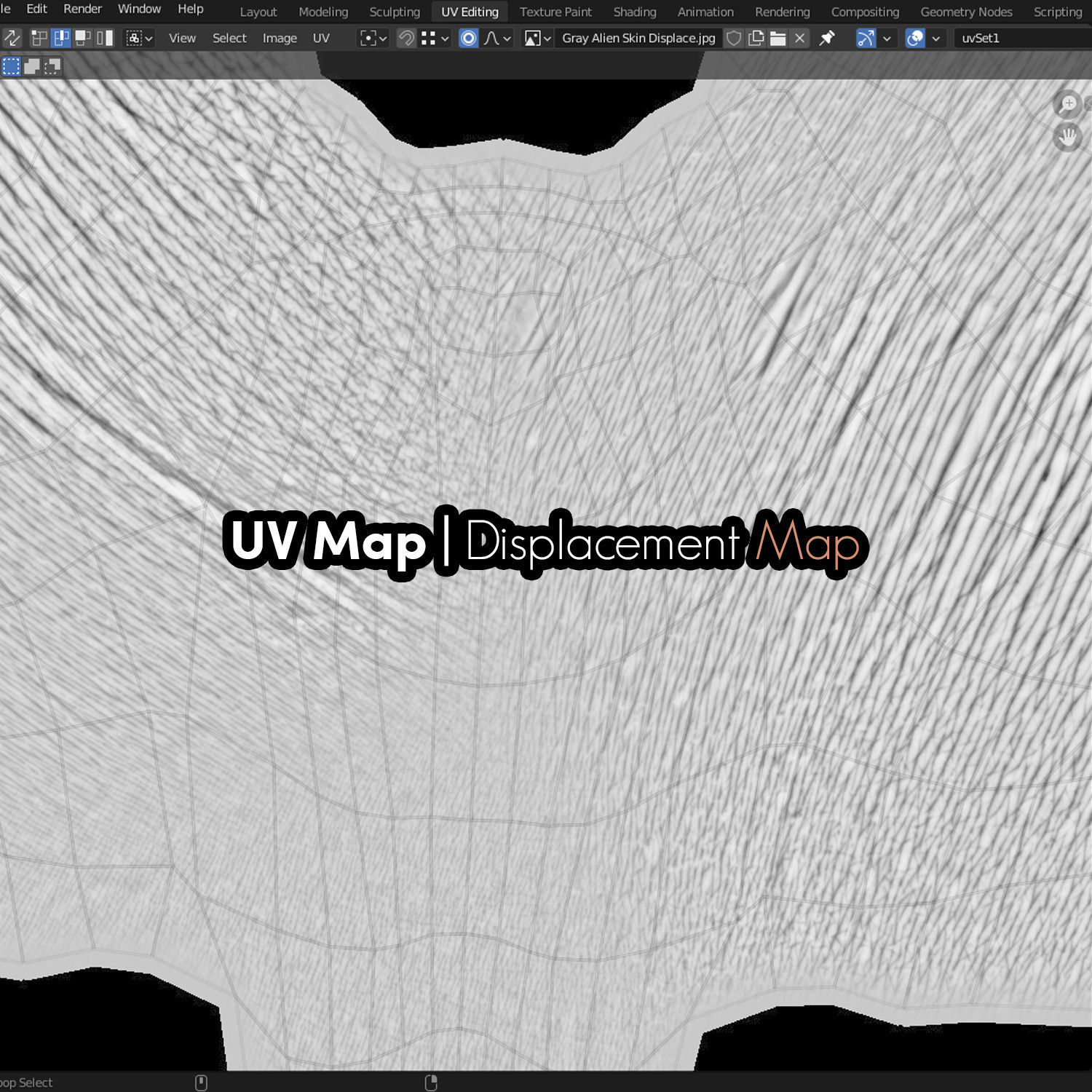 Gray Alien Blender Low-poly 3D model_11