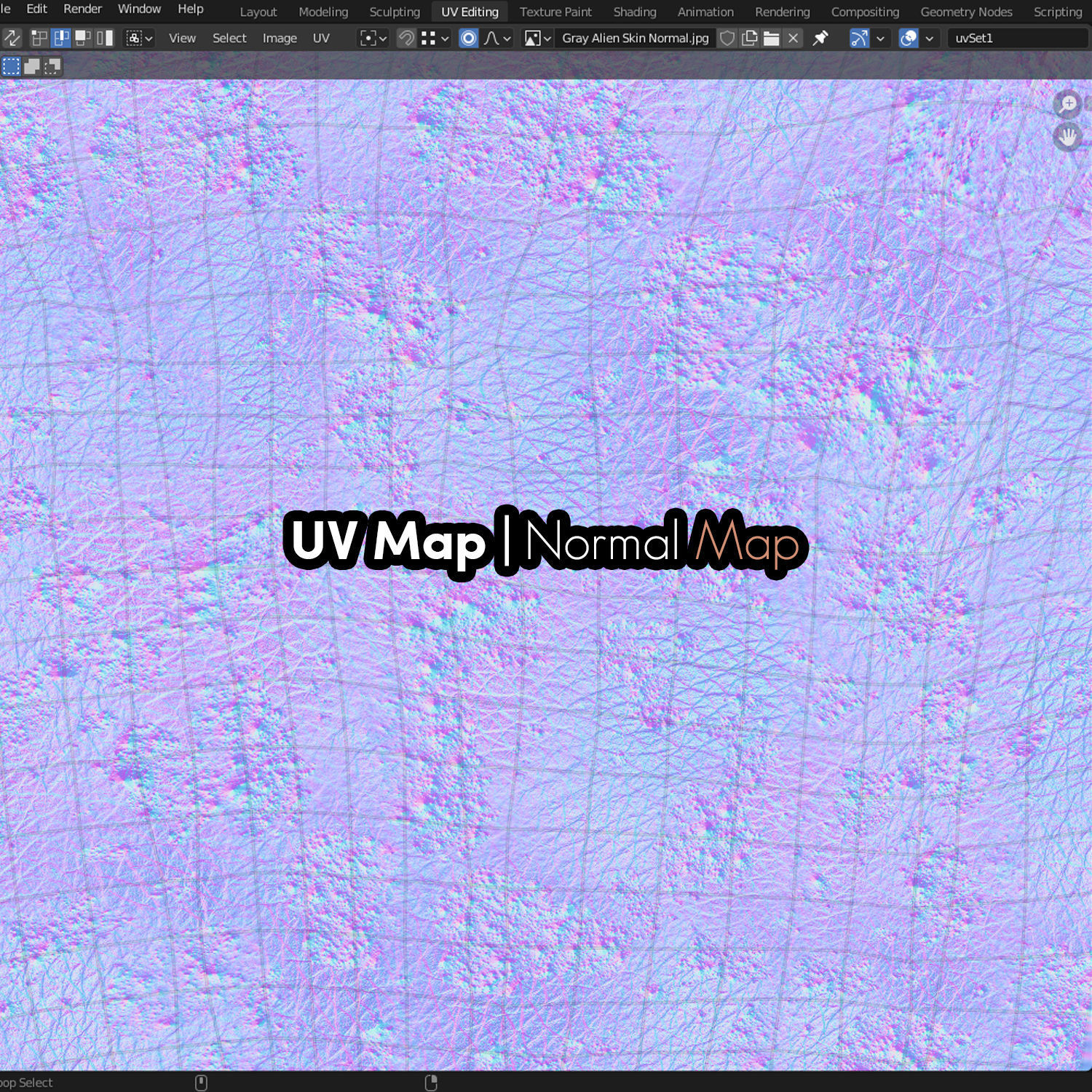 Gray Alien Blender Low-poly 3D model_10