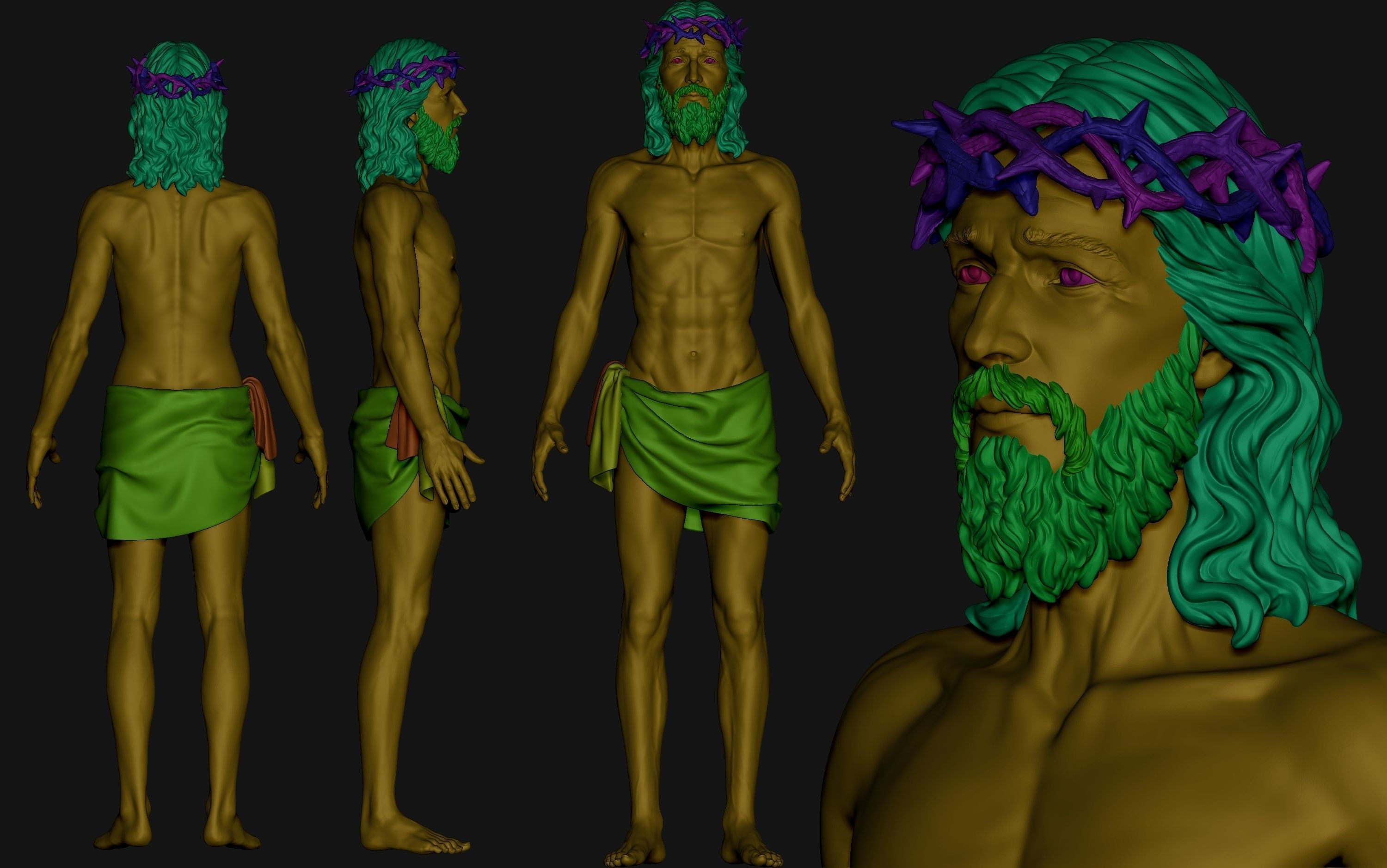 Jesus Basemesh for Your 3D Printing Project 3D print model_32