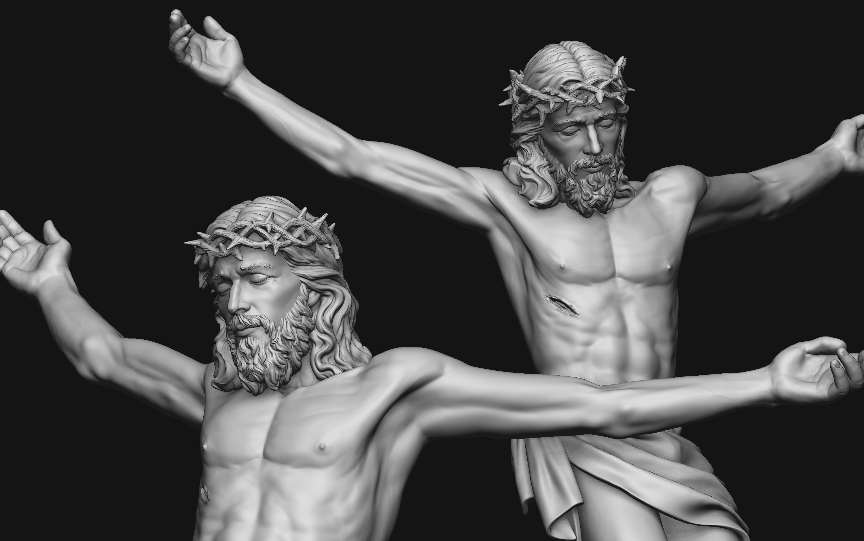 Jesus Basemesh for Your 3D Printing Project 3D print model_13