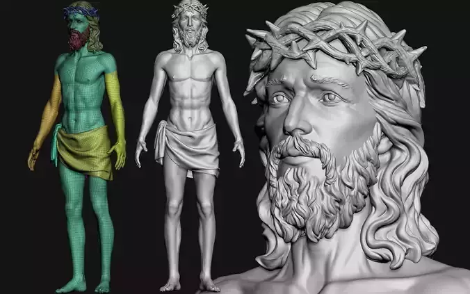 Jesus Basemesh for Your 3D Printing Project