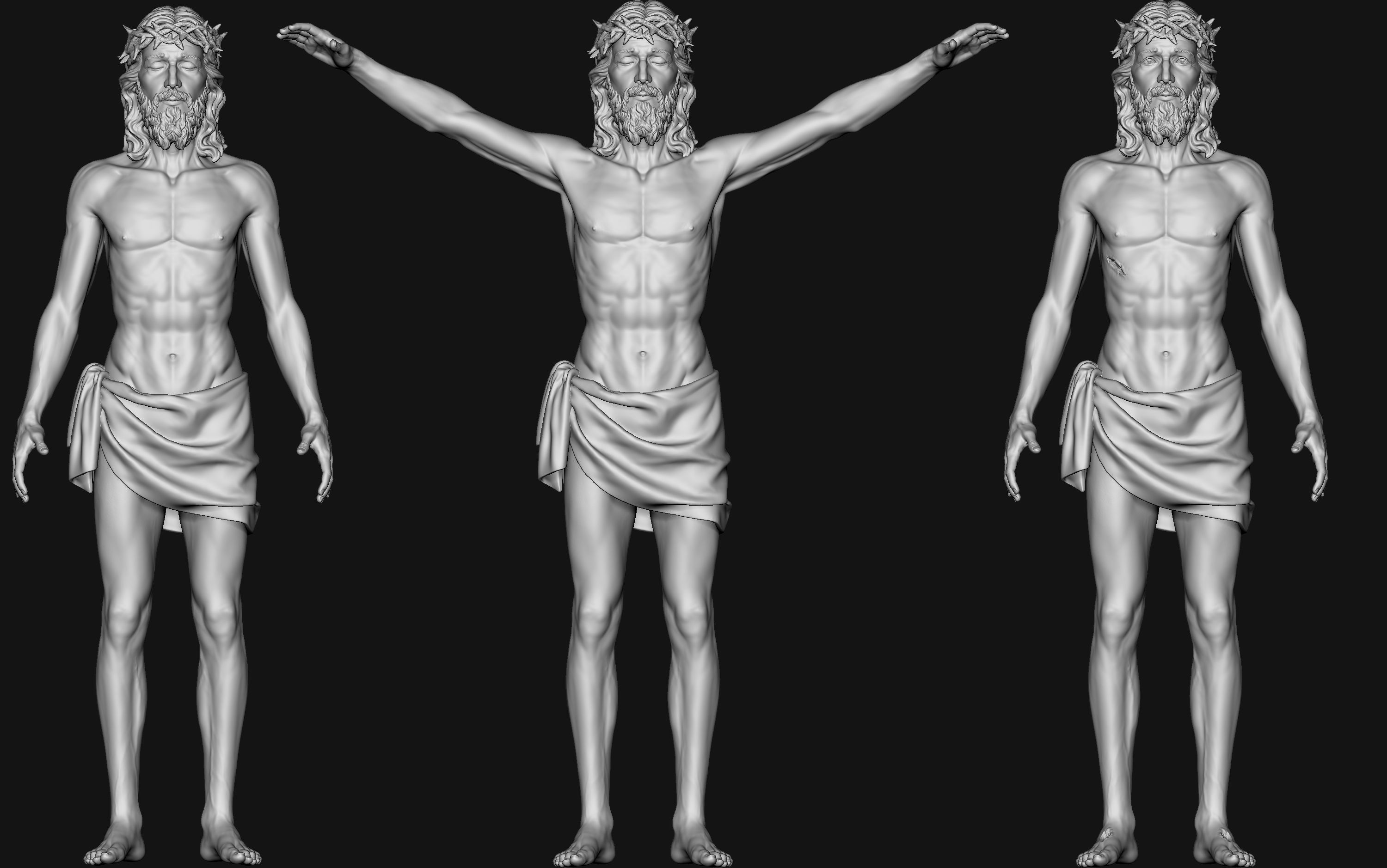 Jesus Basemesh for Your 3D Printing Project 3D print model_18