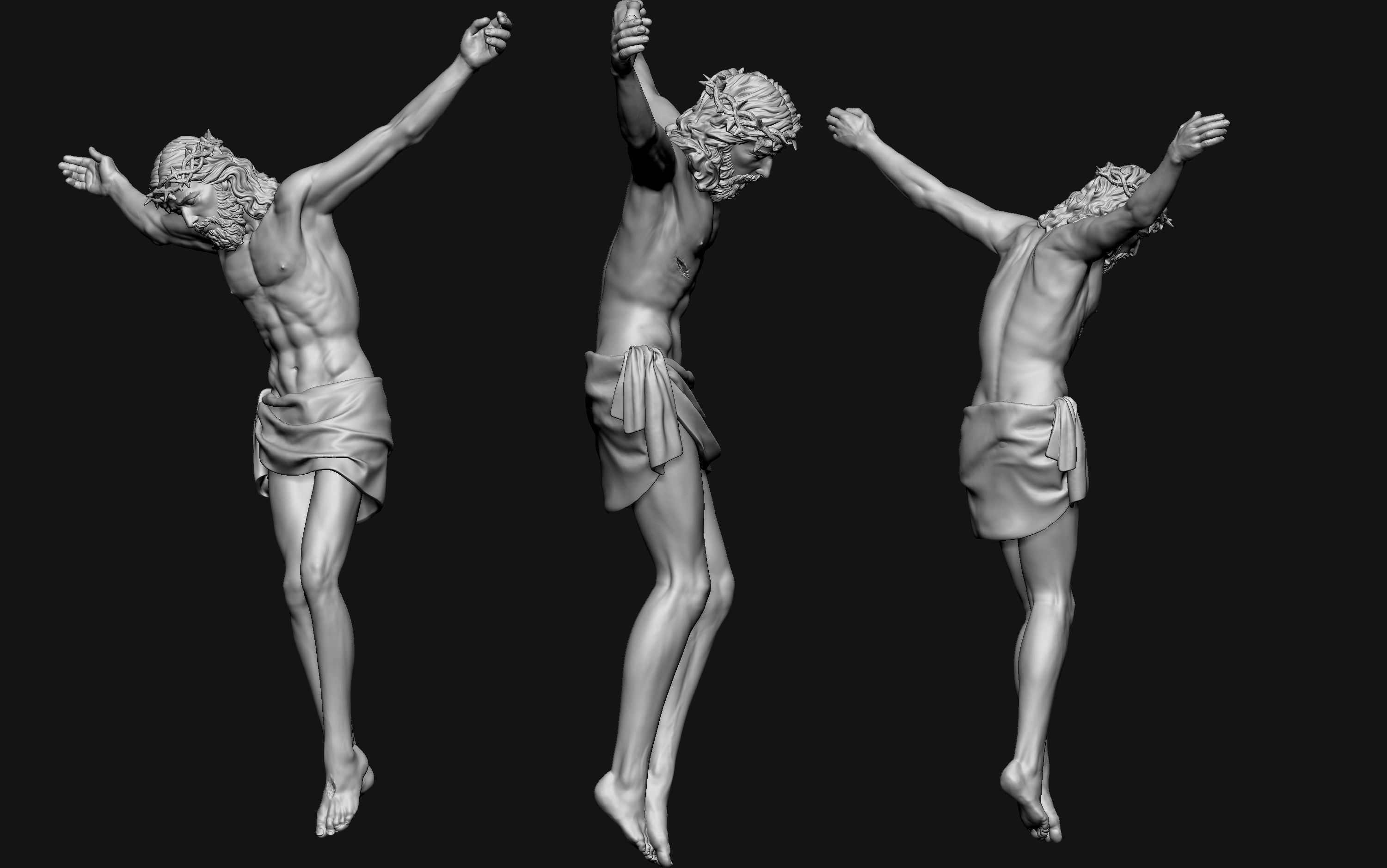 Jesus Basemesh for Your 3D Printing Project 3D print model_12