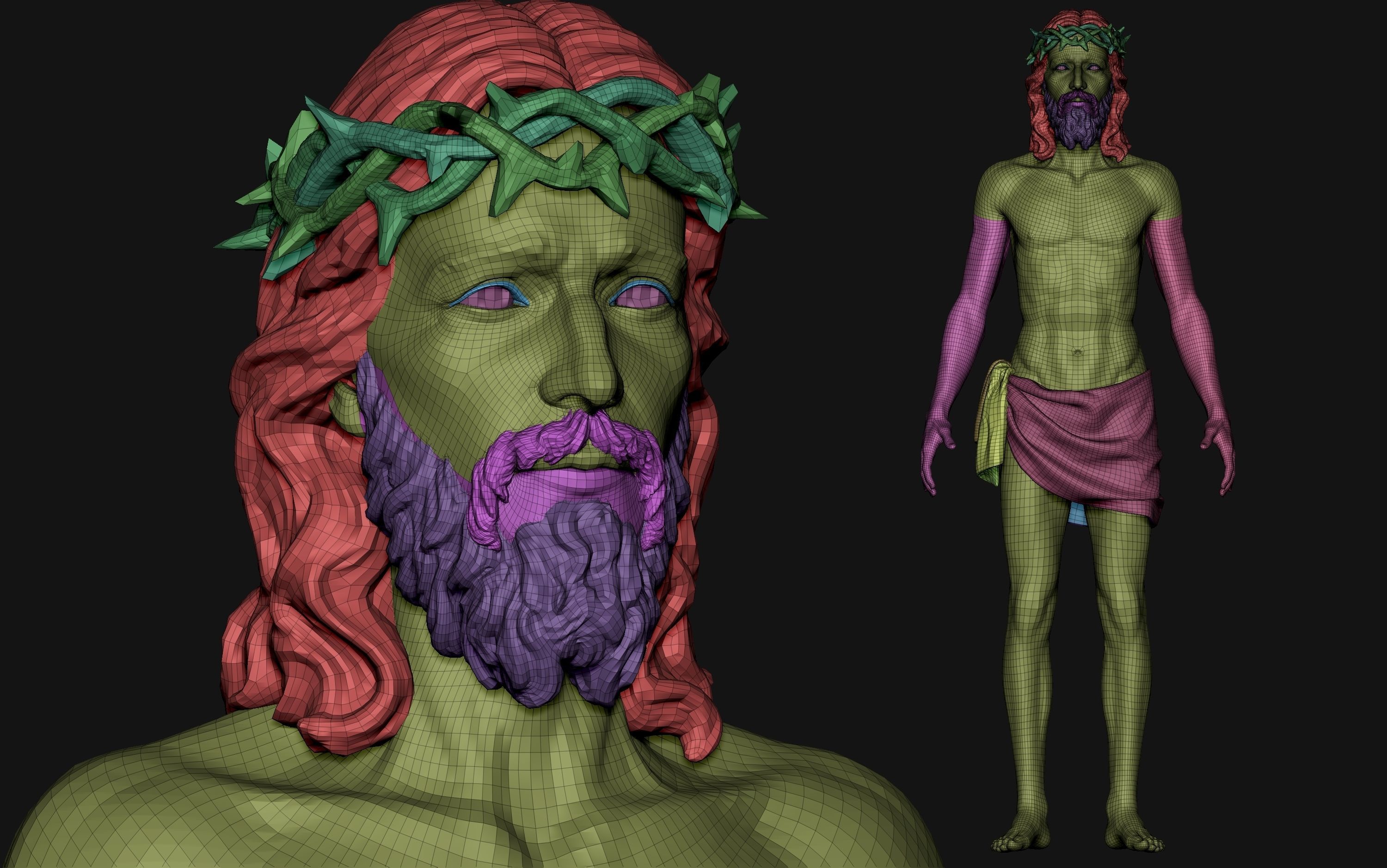 Jesus Basemesh for Your 3D Printing Project 3D print model_22