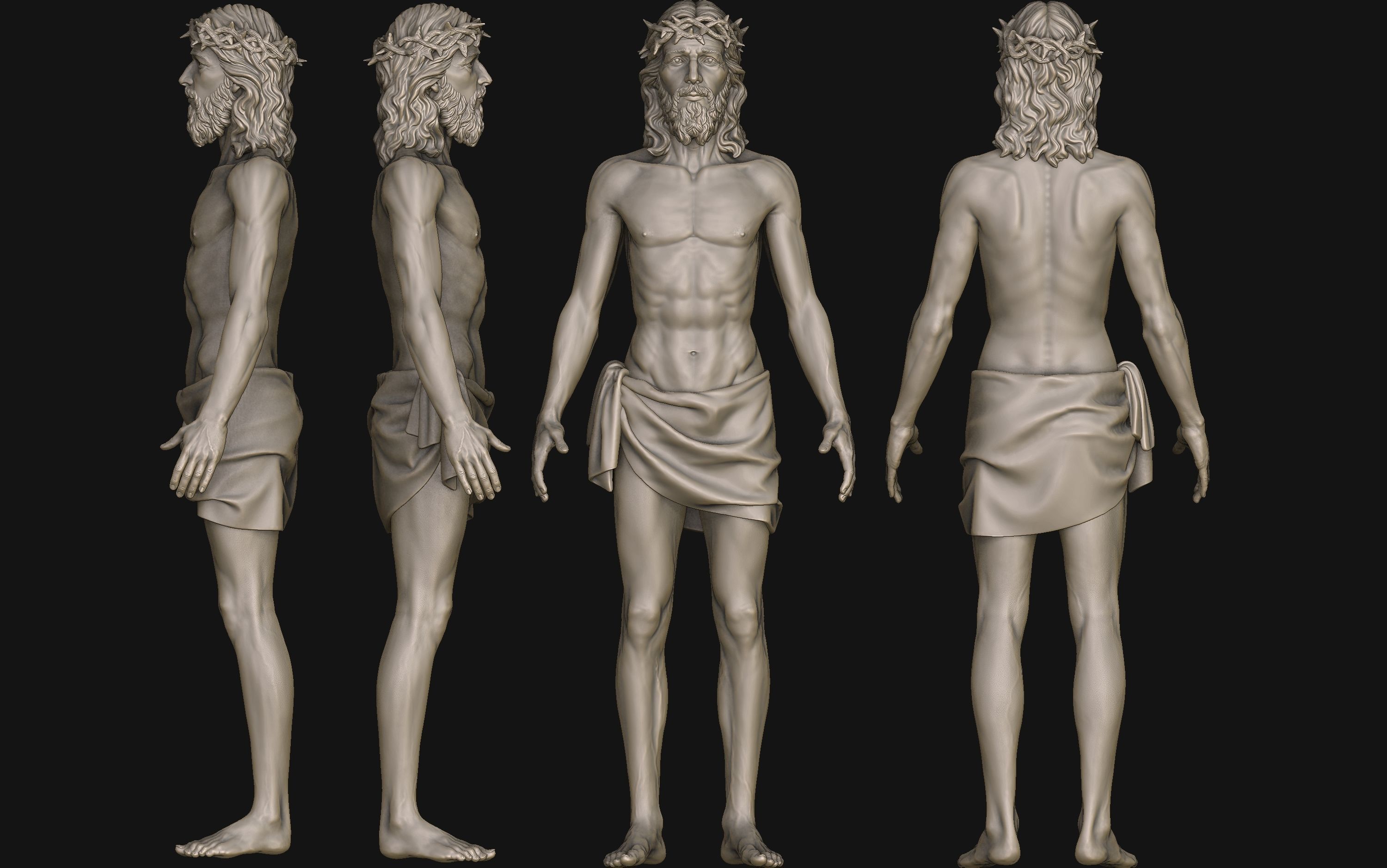 Jesus Basemesh for Your 3D Printing Project 3D print model_17