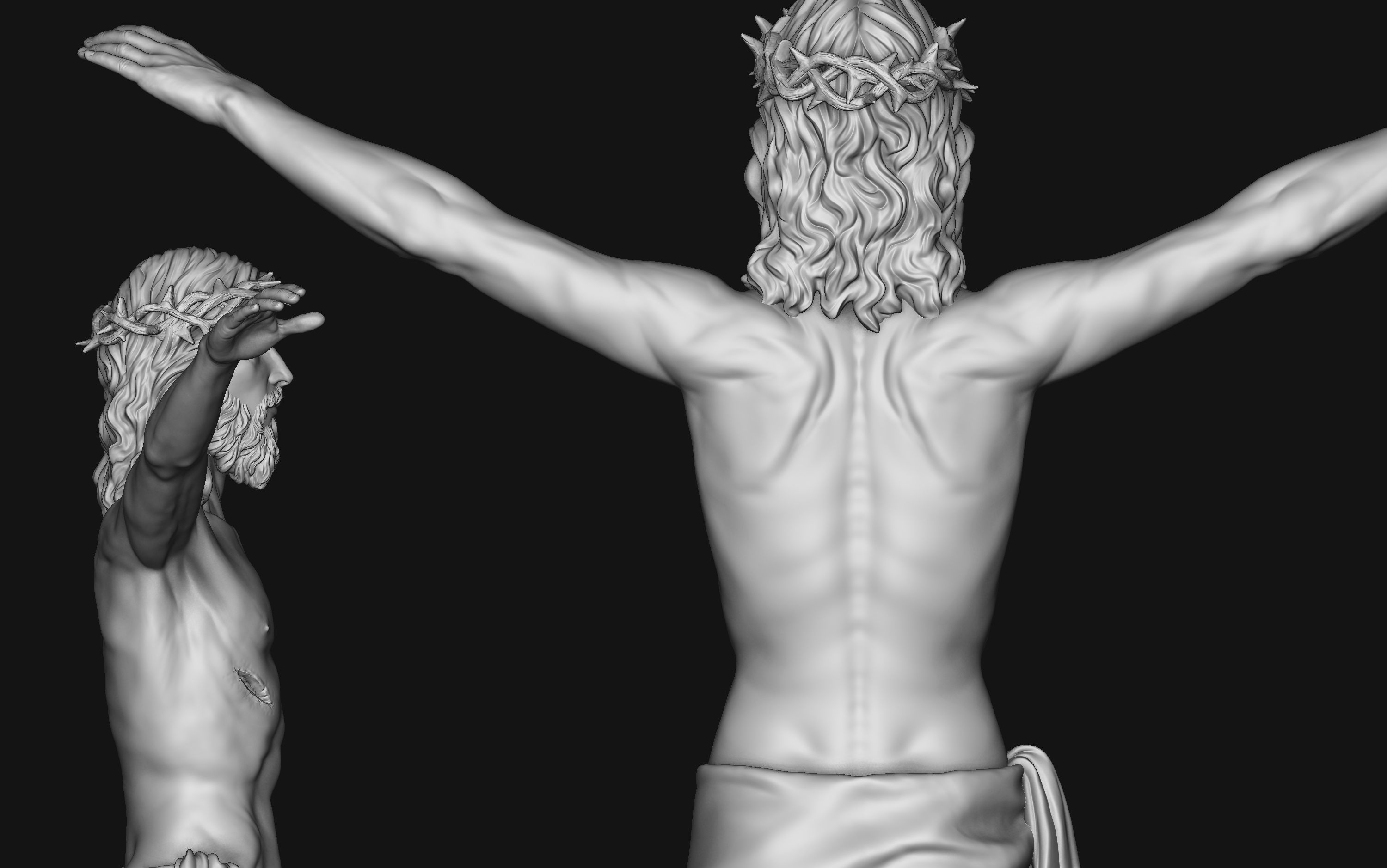 Jesus Basemesh for Your 3D Printing Project 3D print model_19