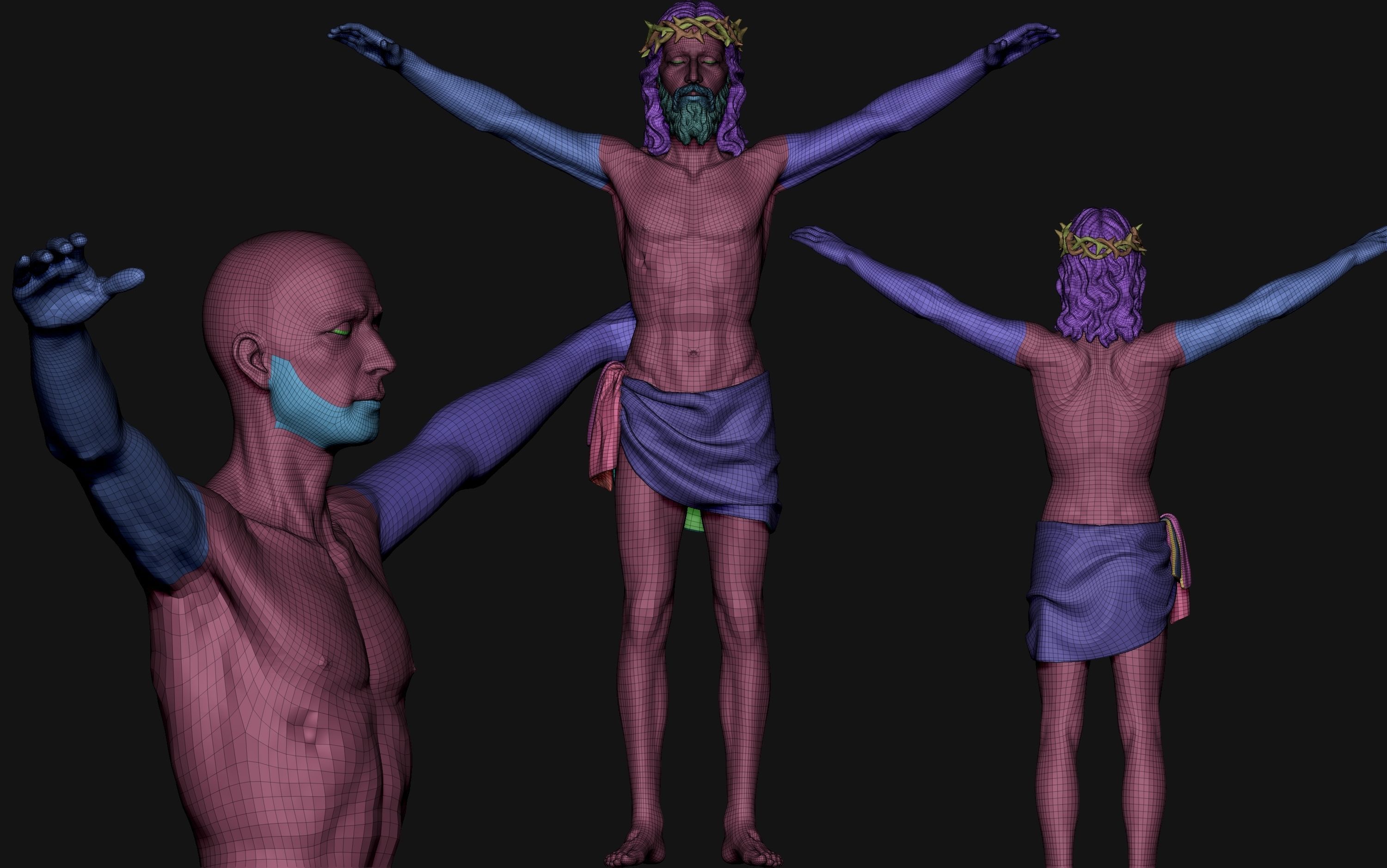 Jesus Basemesh for Your 3D Printing Project 3D print model_21