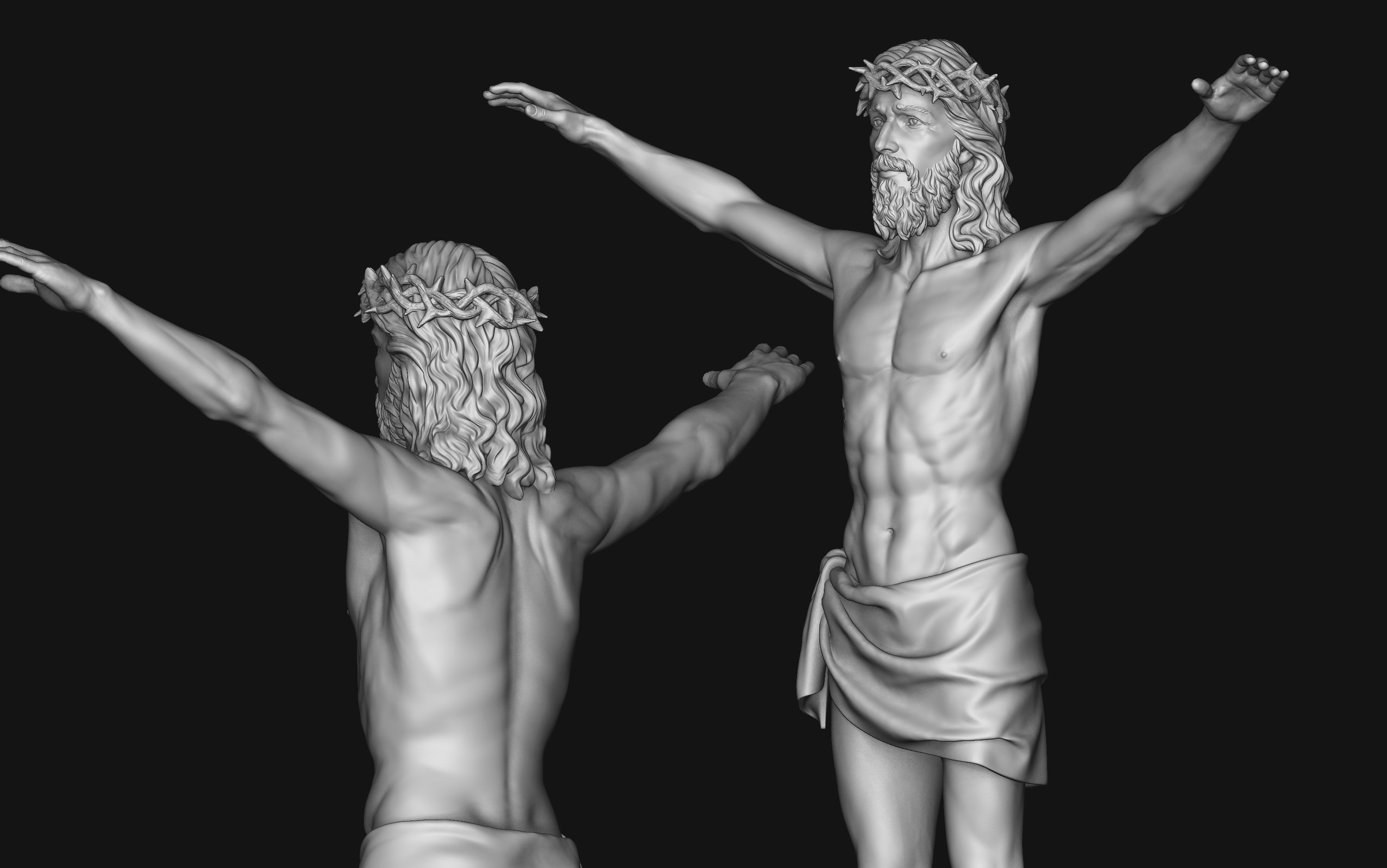 Jesus Basemesh for Your 3D Printing Project 3D print model_20