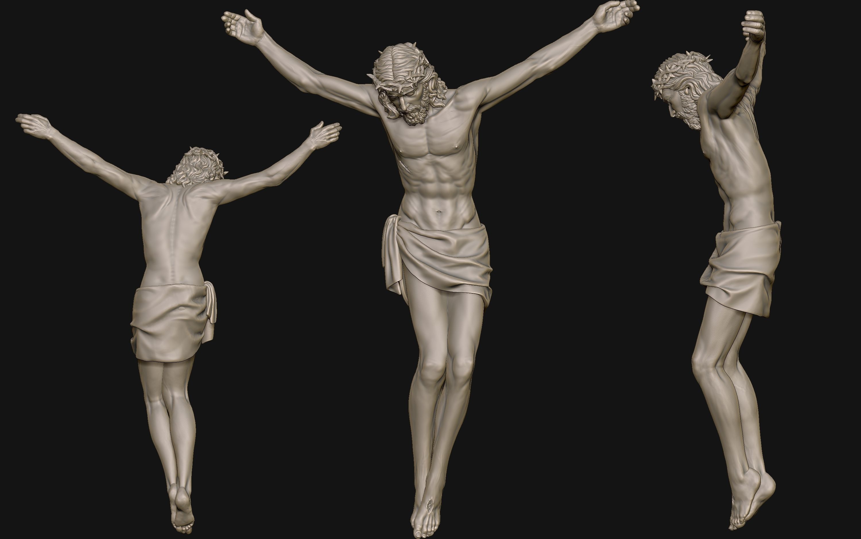 Jesus Basemesh for Your 3D Printing Project 3D print model_14