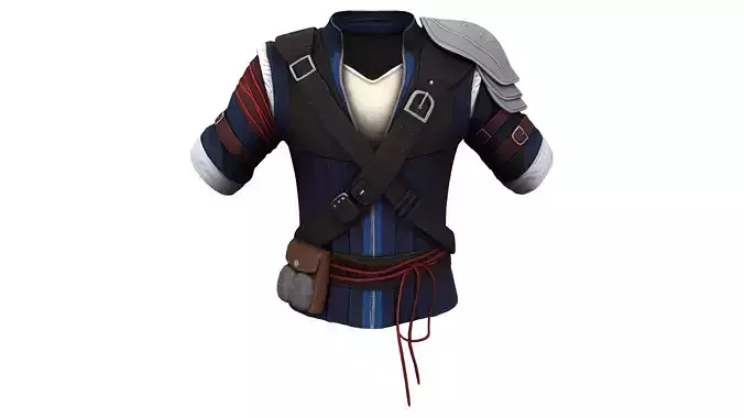 Medieval Fantasy Warrior Shoulder Guard Top Low-poly 3D model