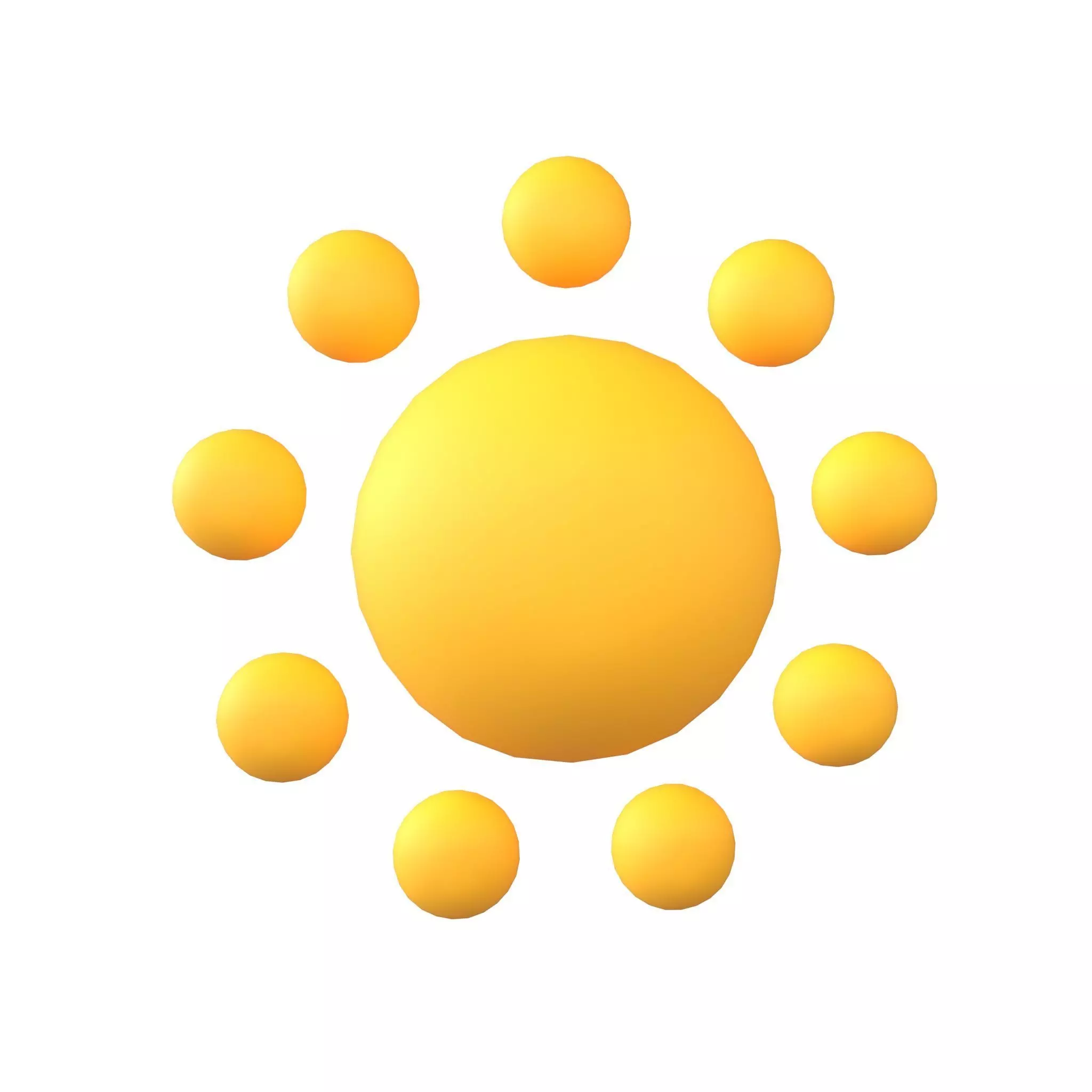 Cartoon Sun V3 001 Low-poly 3D model_0