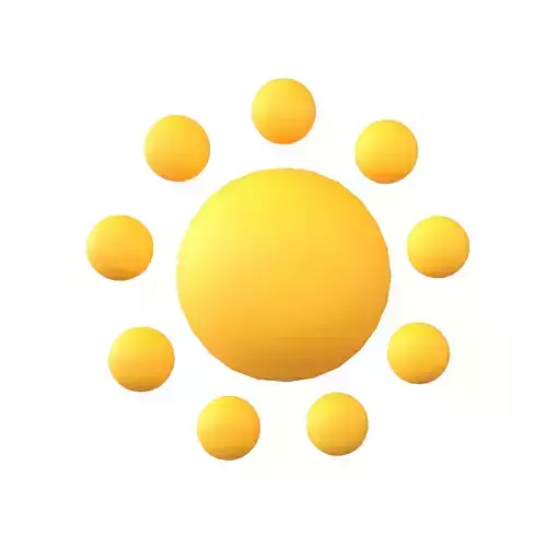 Cartoon Sun V3 001 Low-poly 3D model