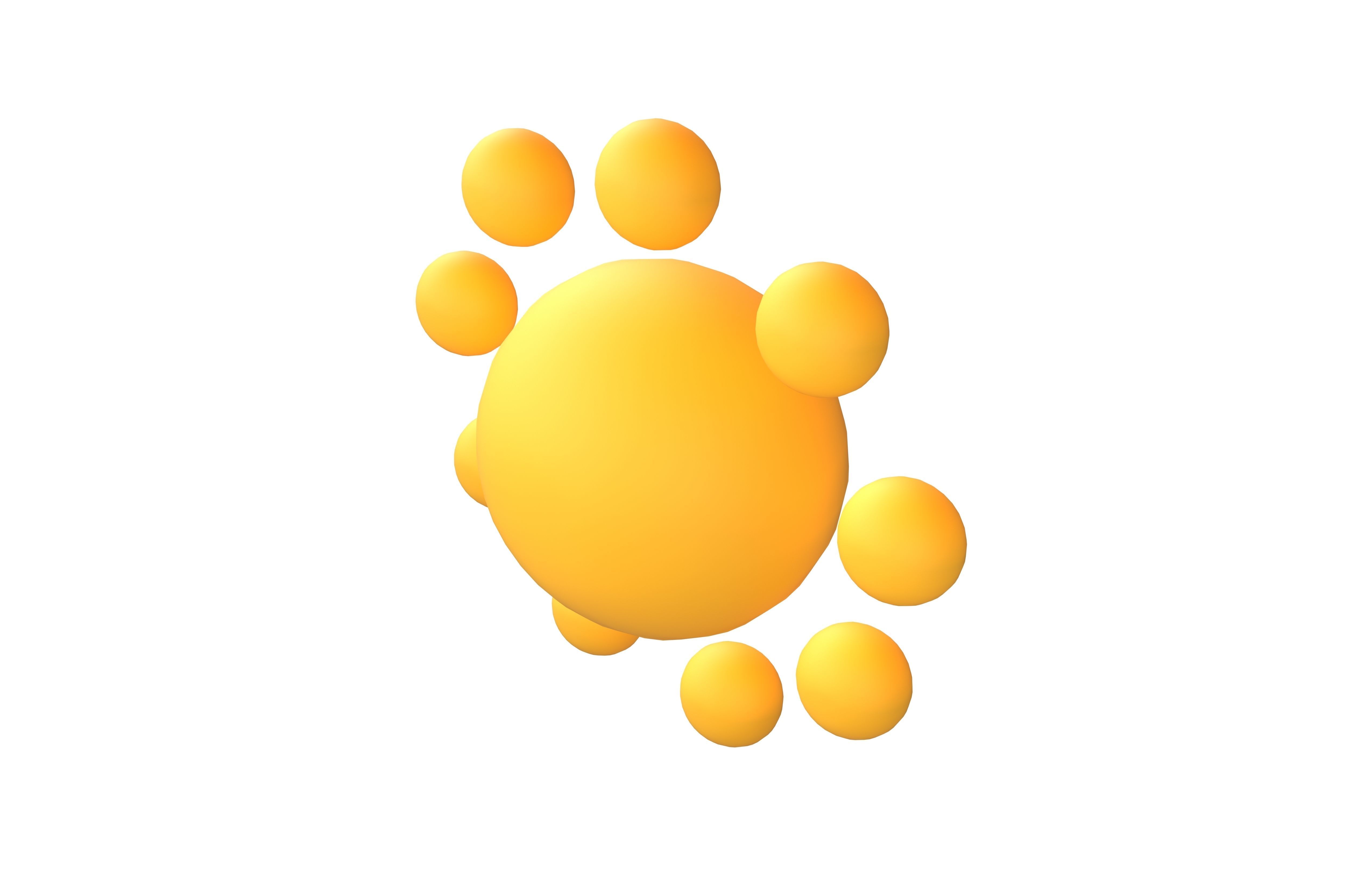 Cartoon Sun V3 001 Low-poly 3D model_2