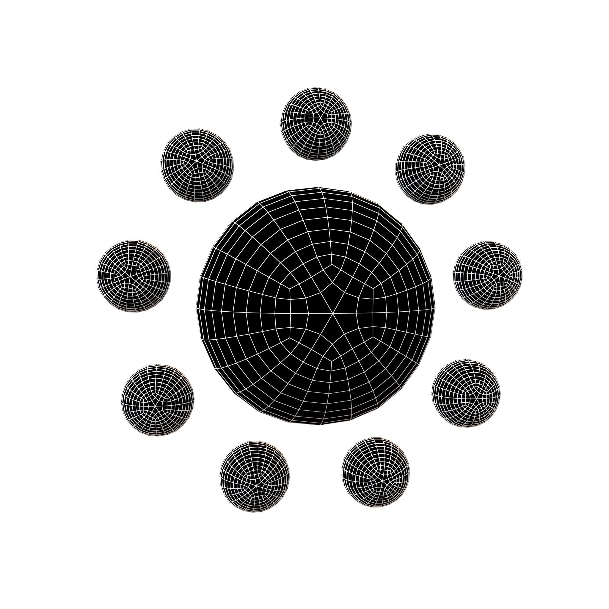 Cartoon Sun V3 003 Low-poly 3D model_4