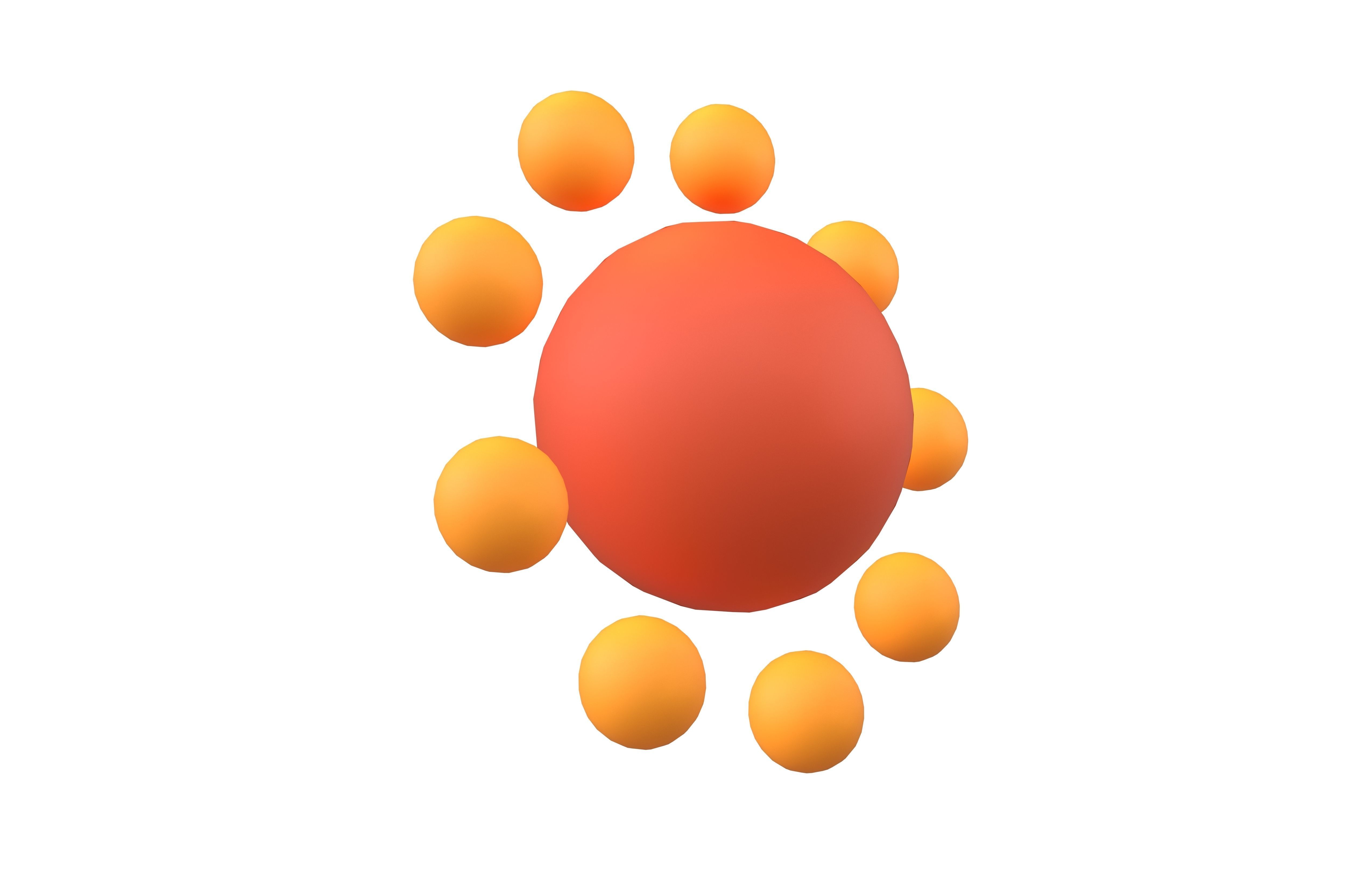 Cartoon Sun V3 003 Low-poly 3D model_3